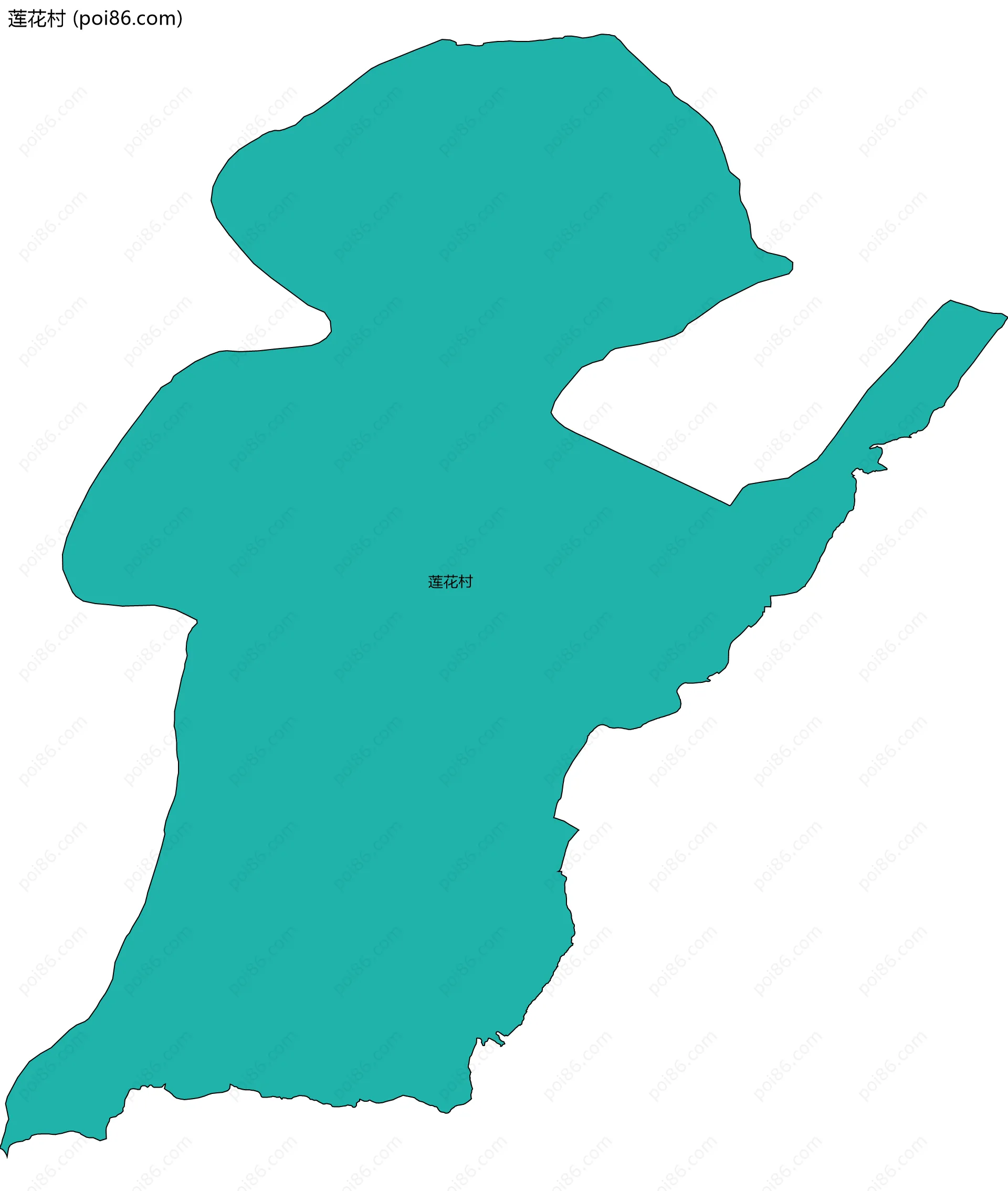 莲花村边界地图