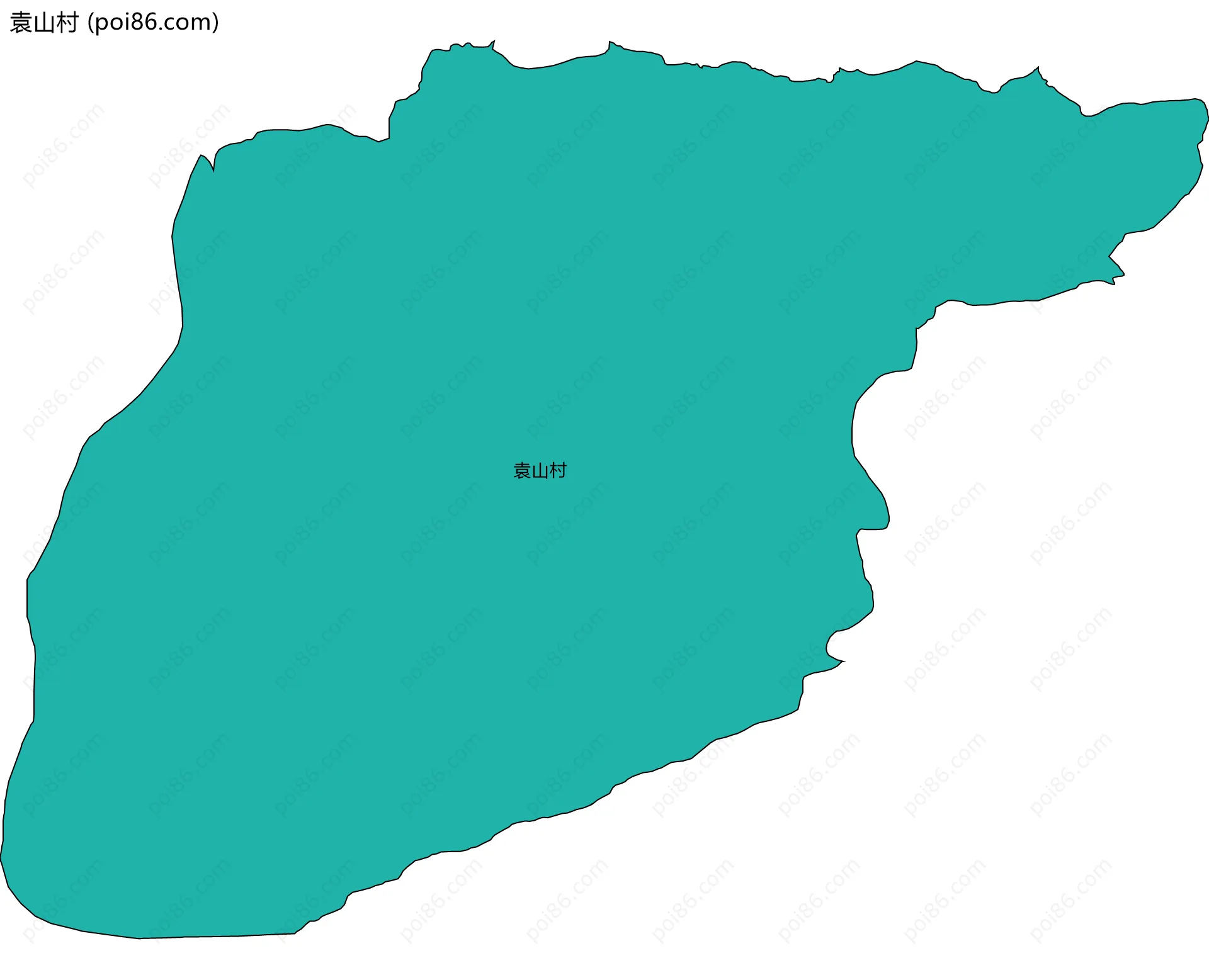 袁山村边界地图