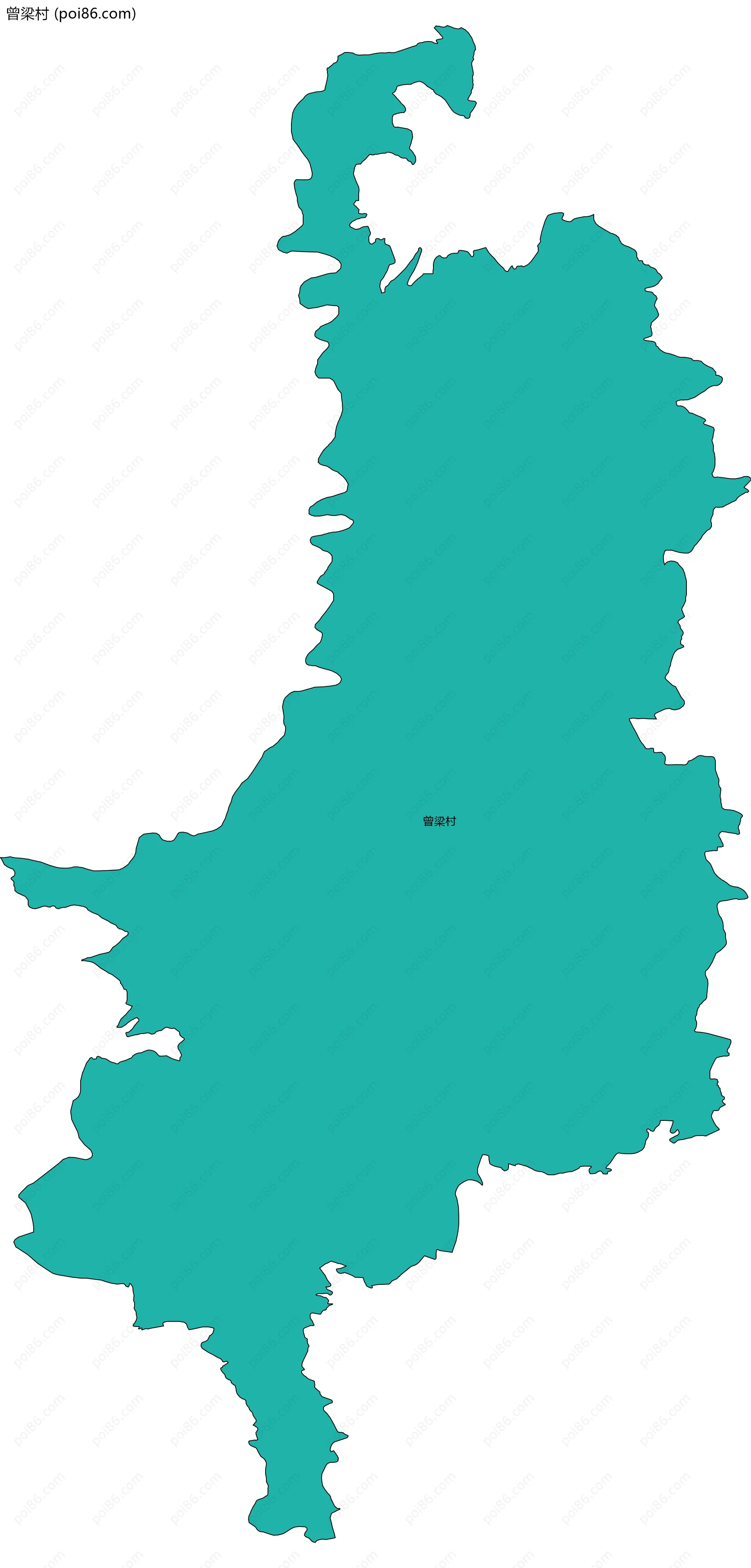 曾梁村边界地图