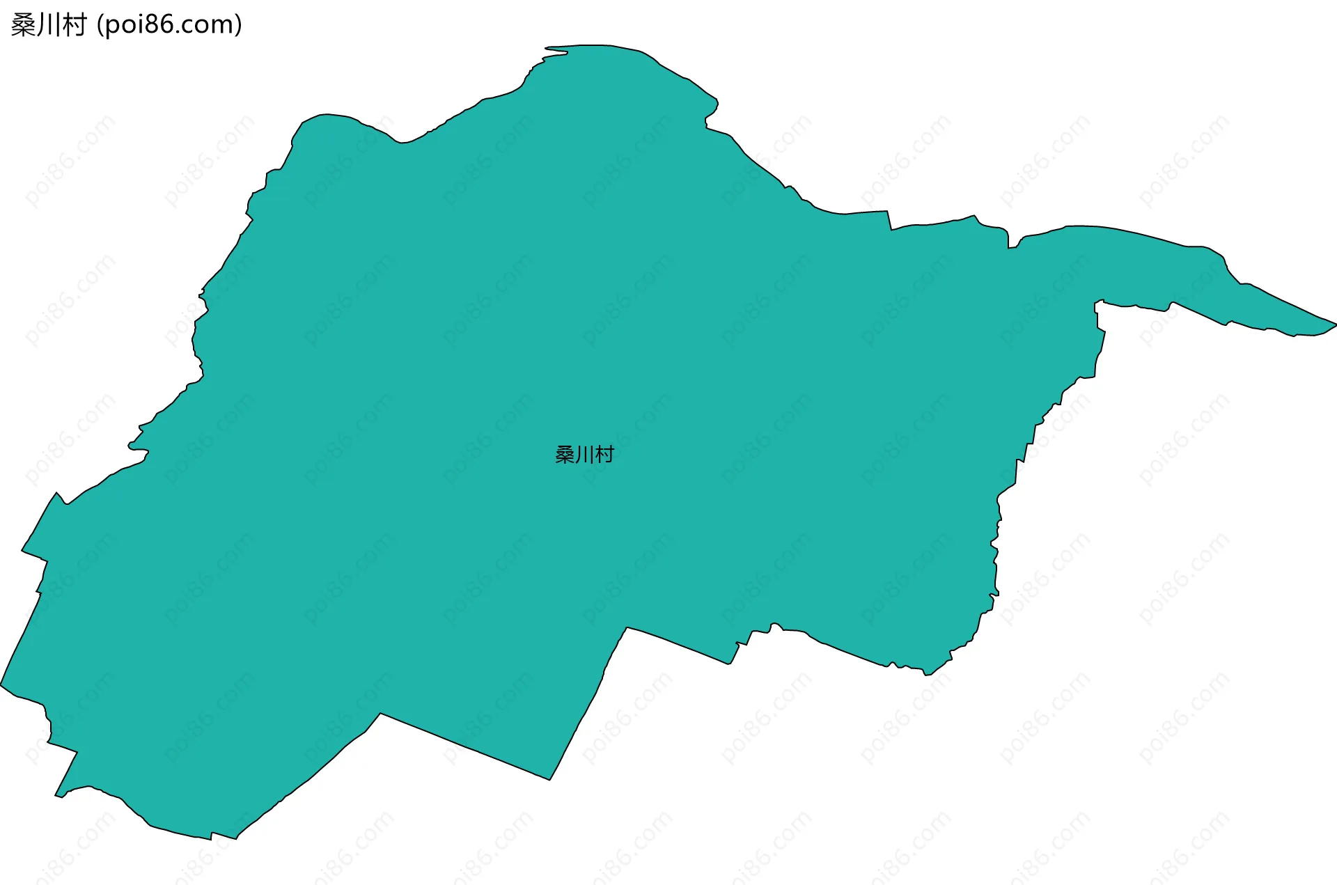 桑川村边界地图