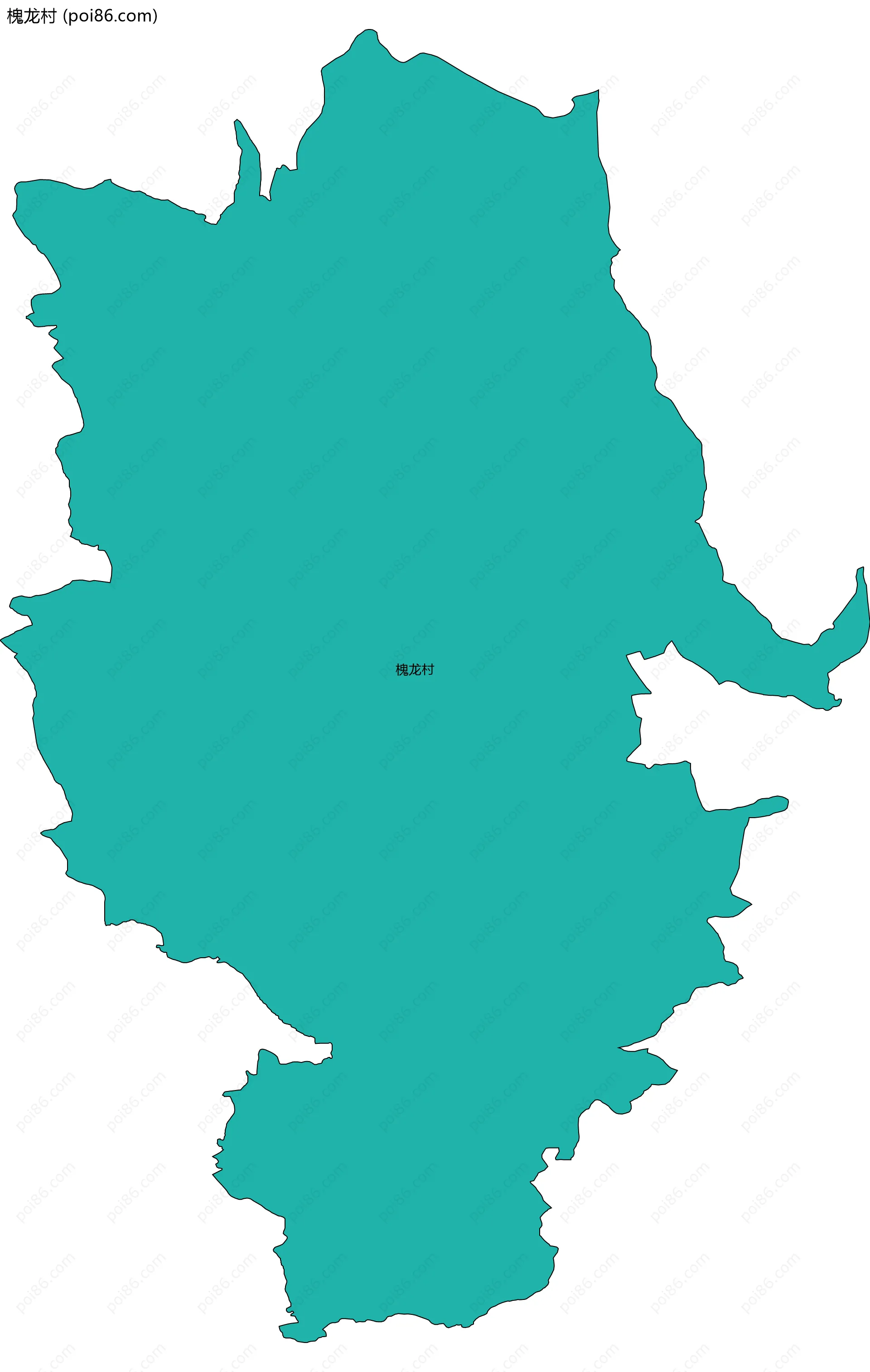 槐龙村边界地图