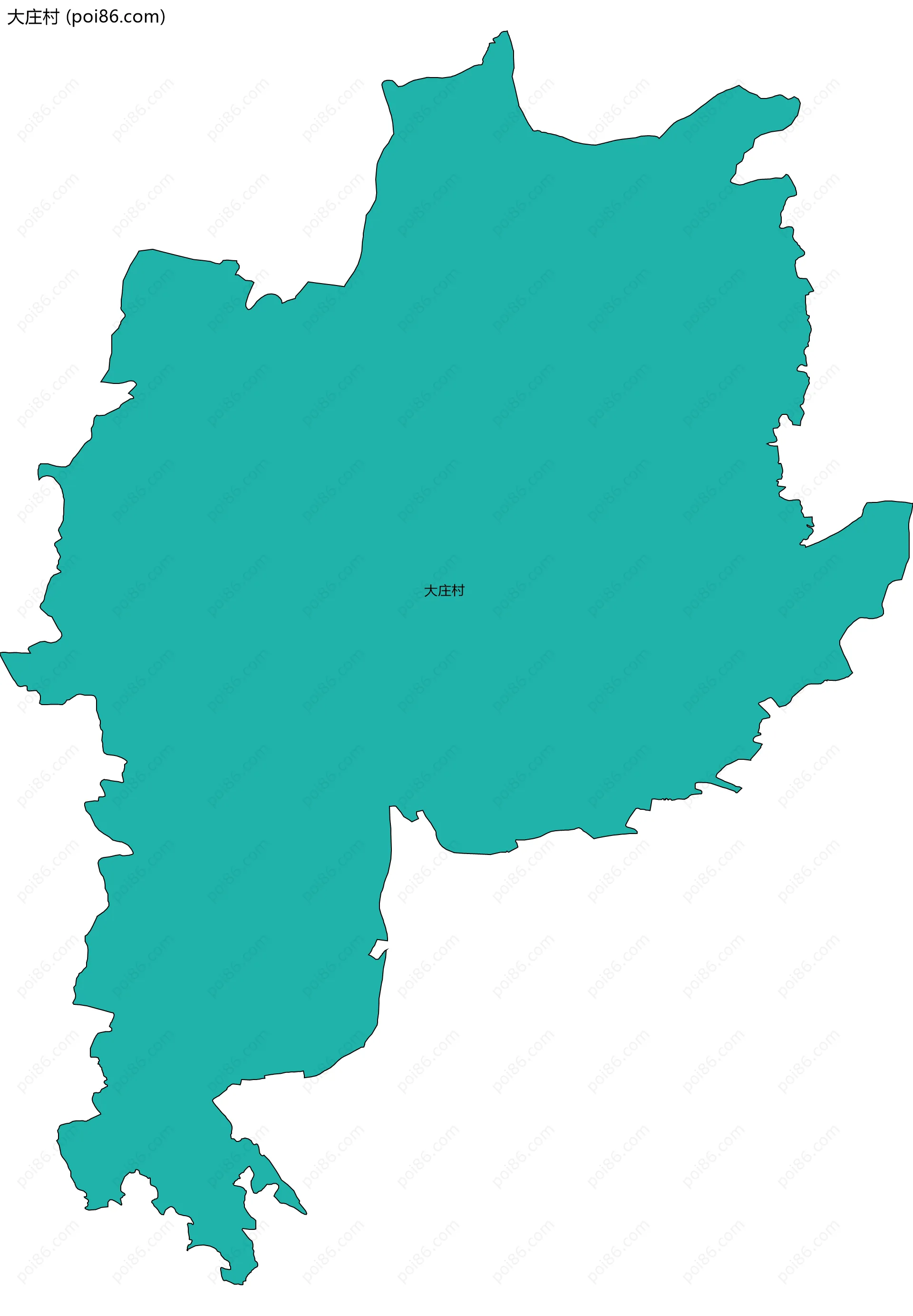 大庄村边界地图