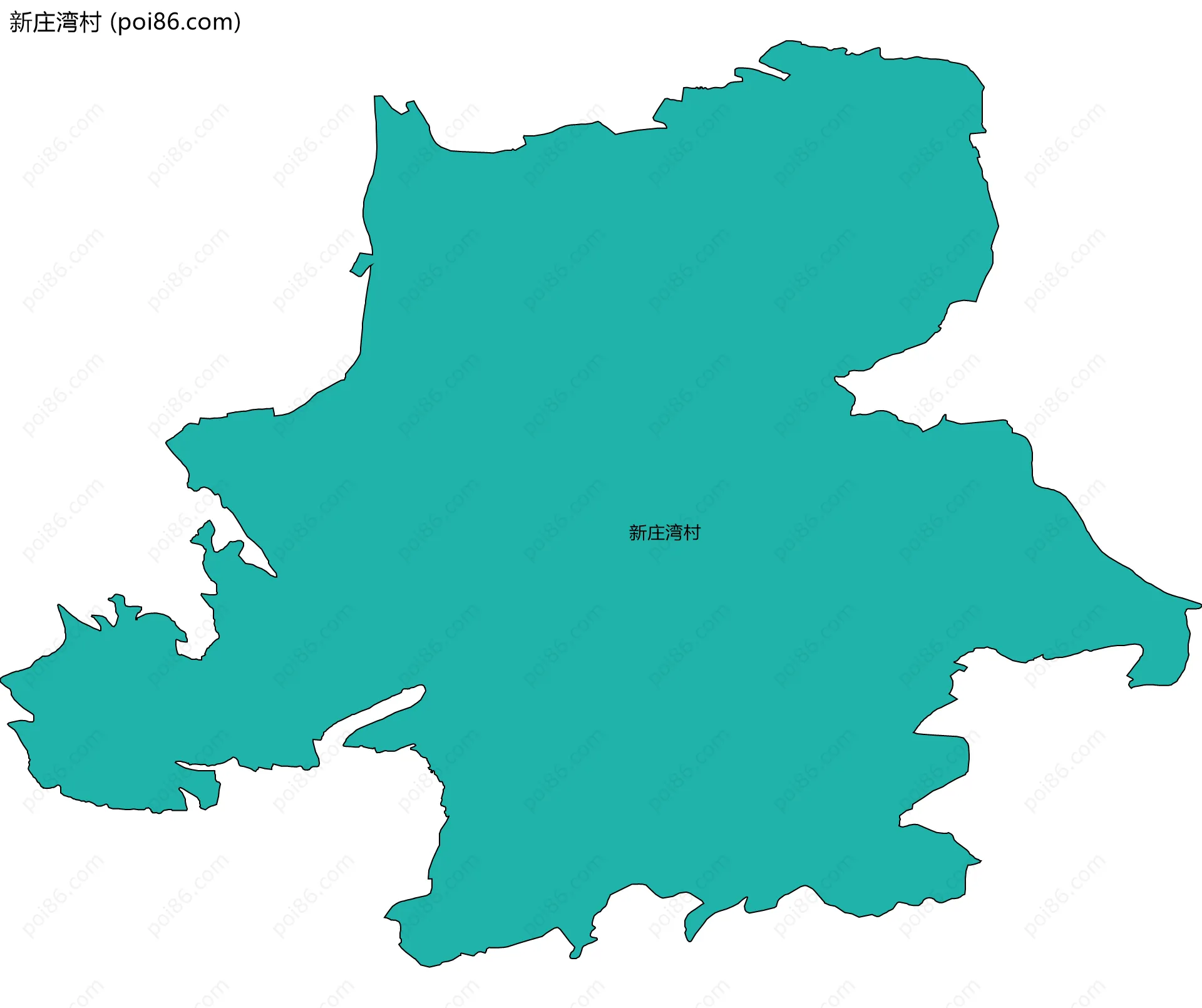 新庄湾村边界地图