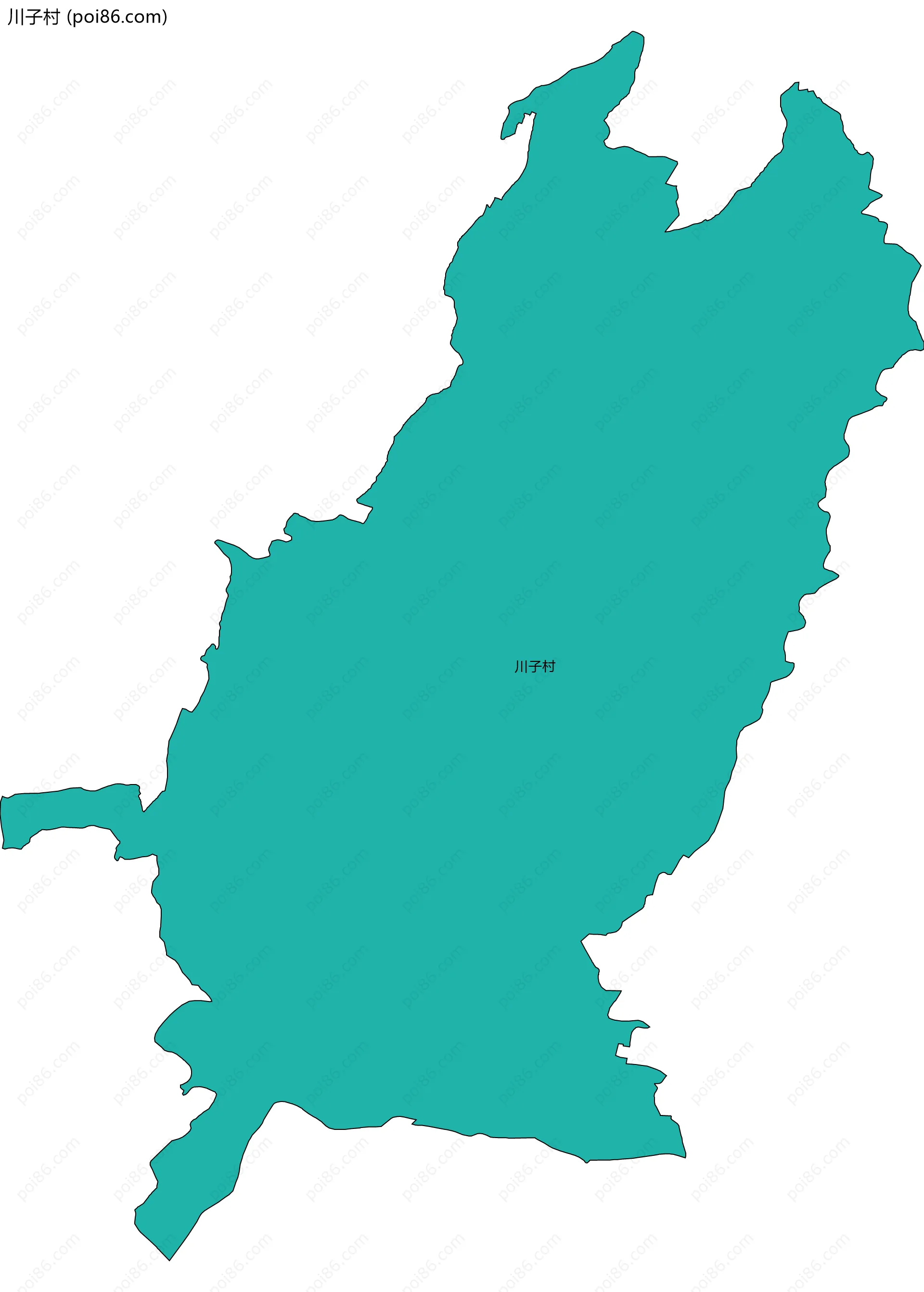 川子村边界地图