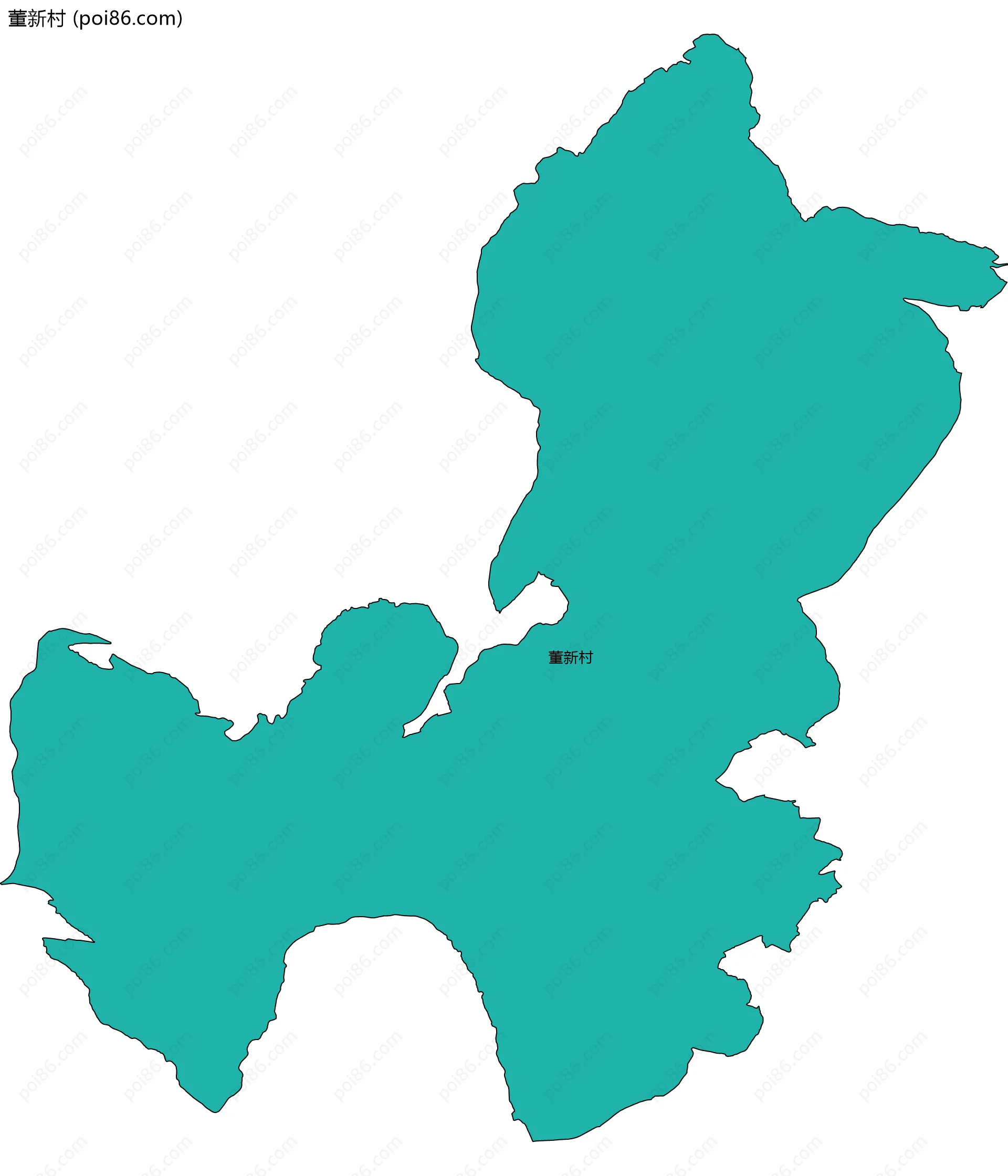 董新村边界地图