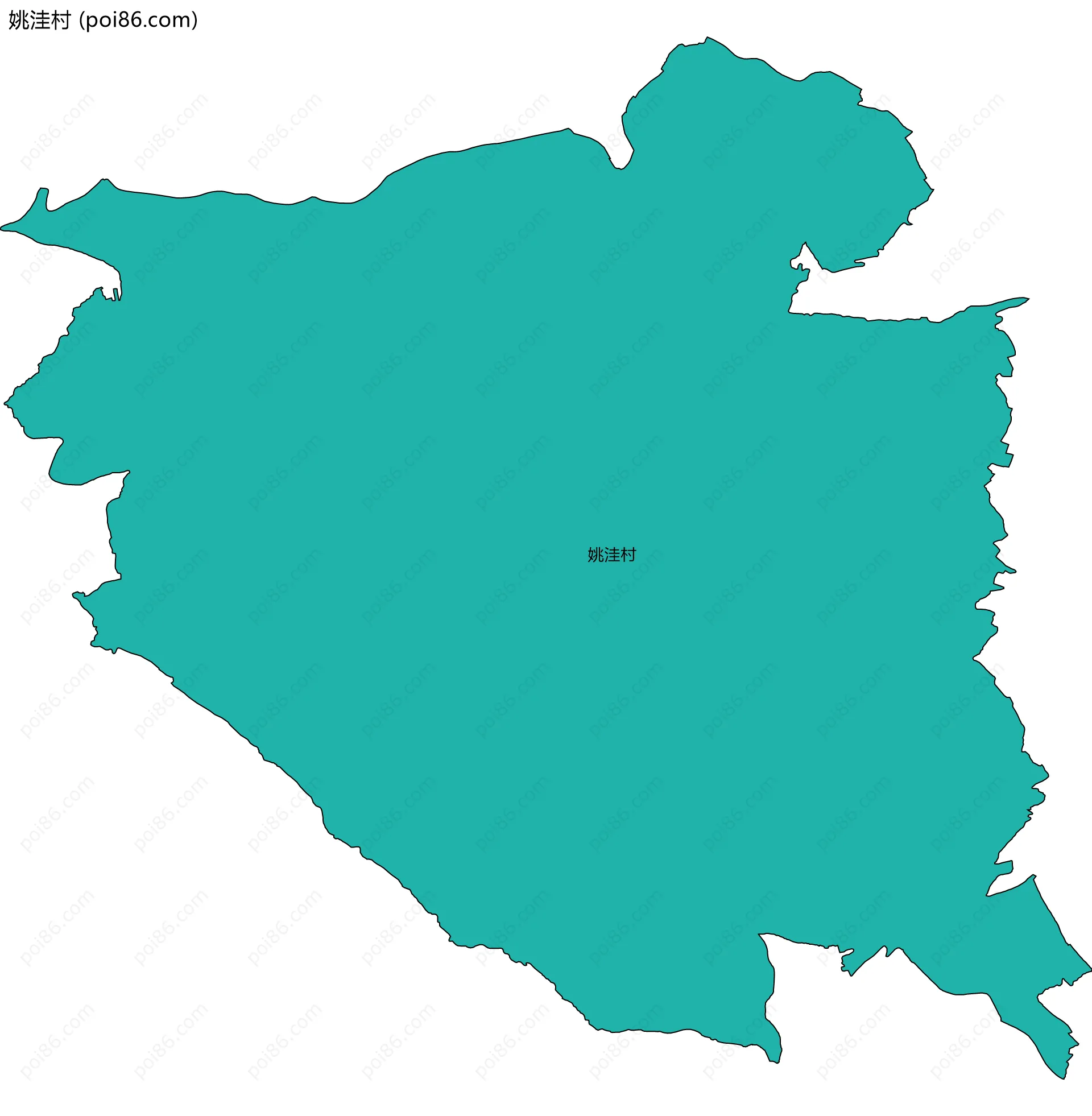 姚洼村边界地图