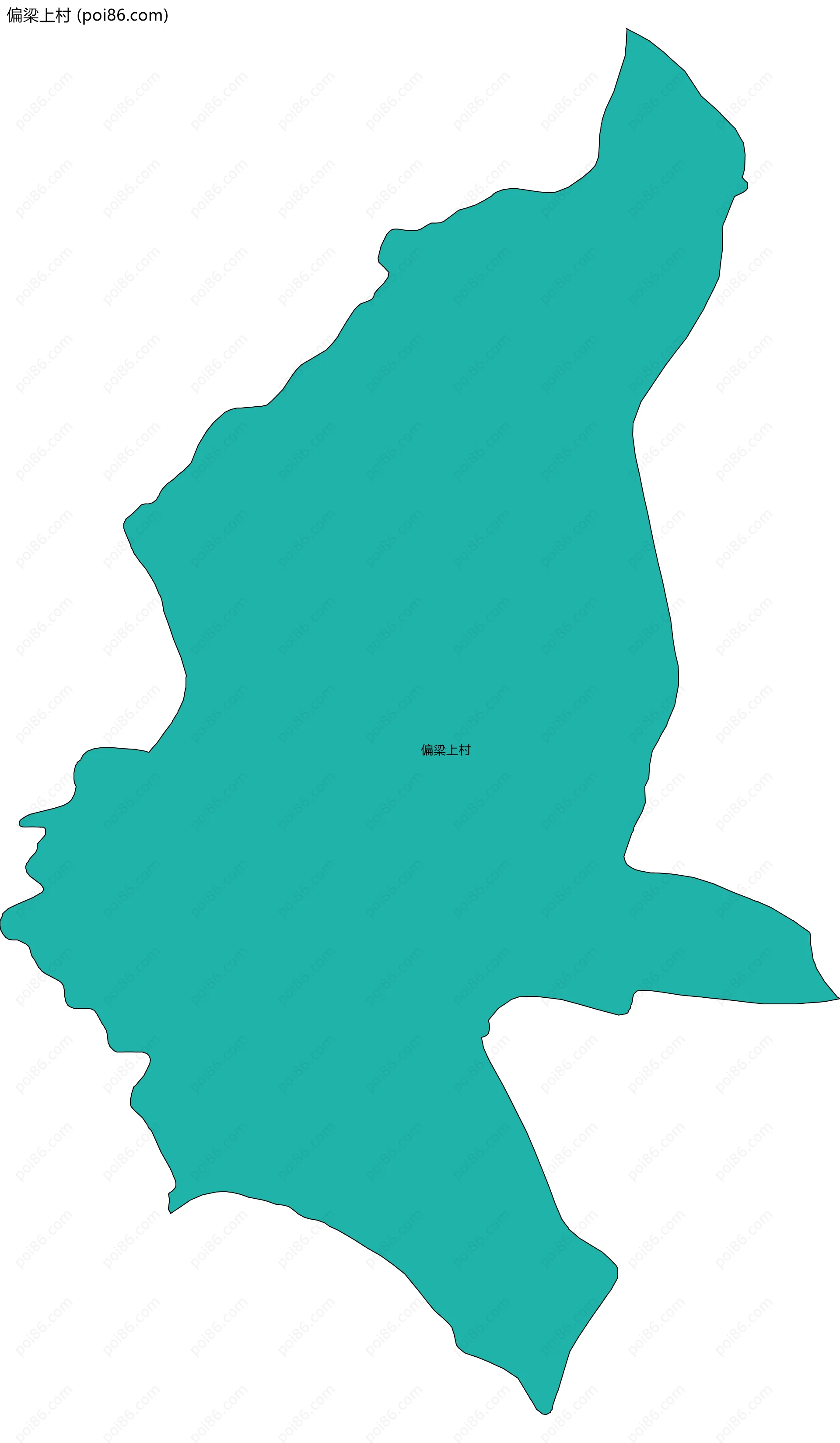 偏梁上村边界地图