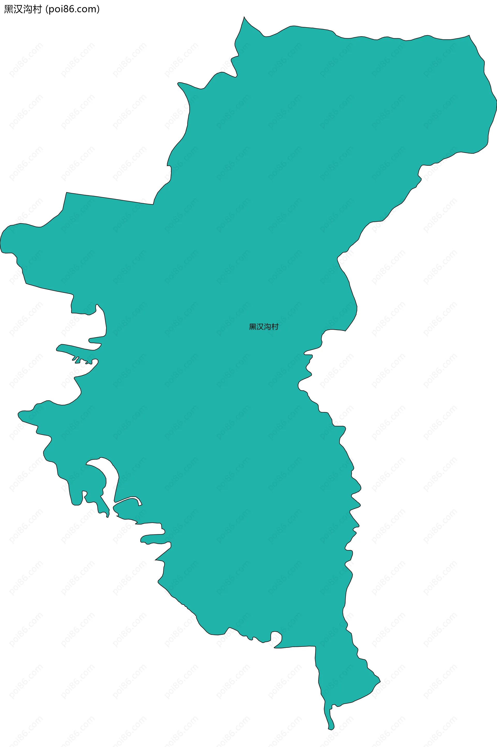 黑汉沟村边界地图
