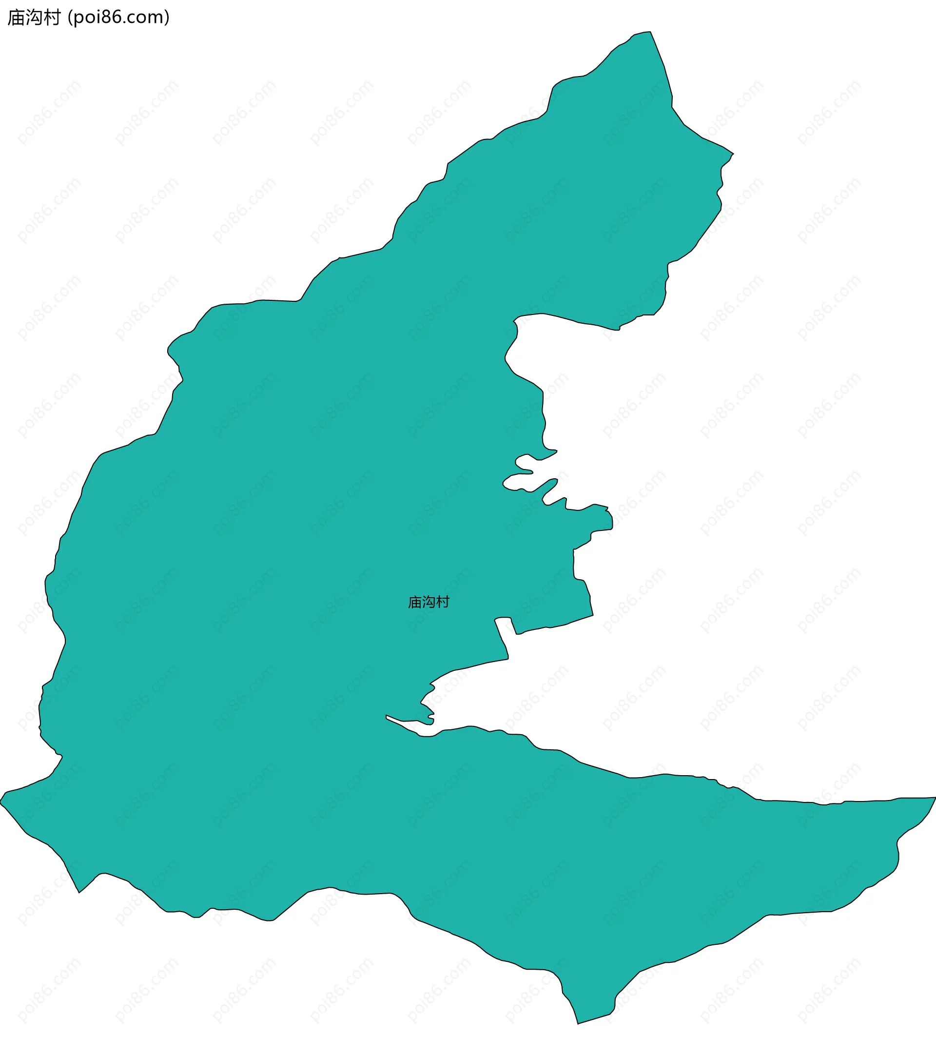 庙沟村边界地图