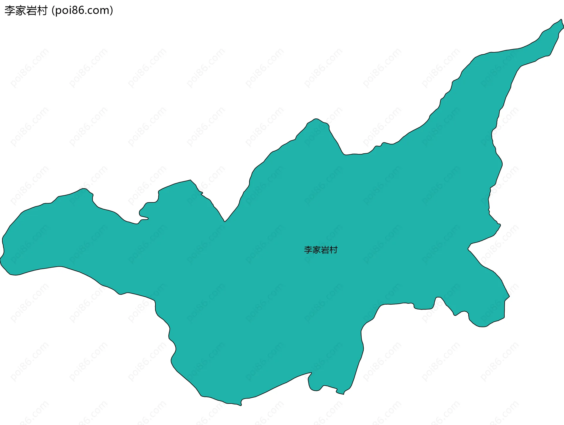 李家岩村边界地图