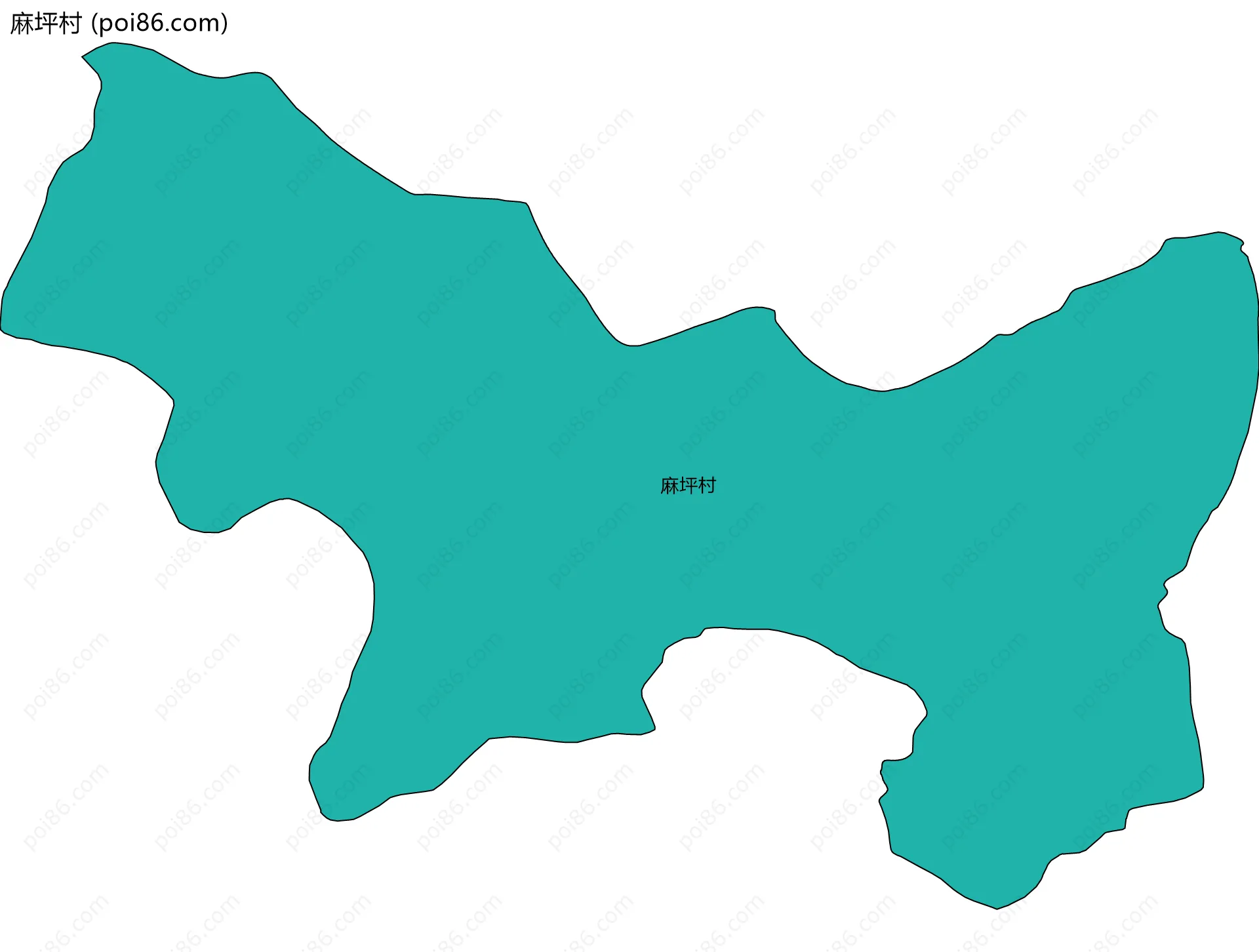 麻坪村边界地图