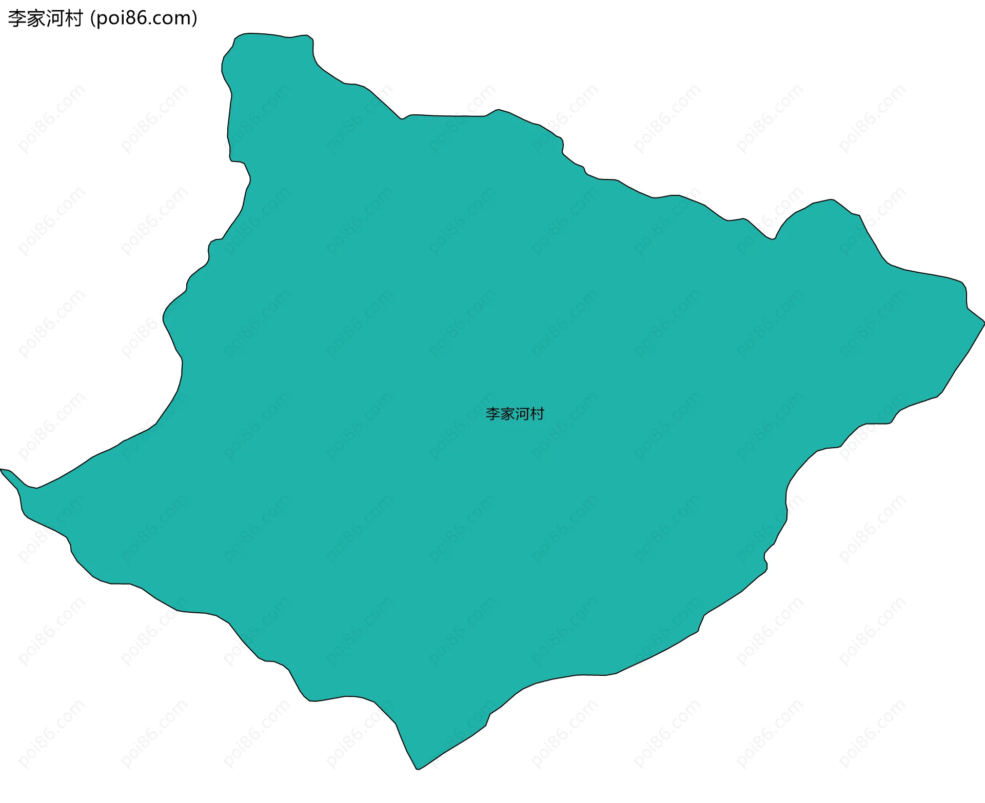 李家河村边界地图