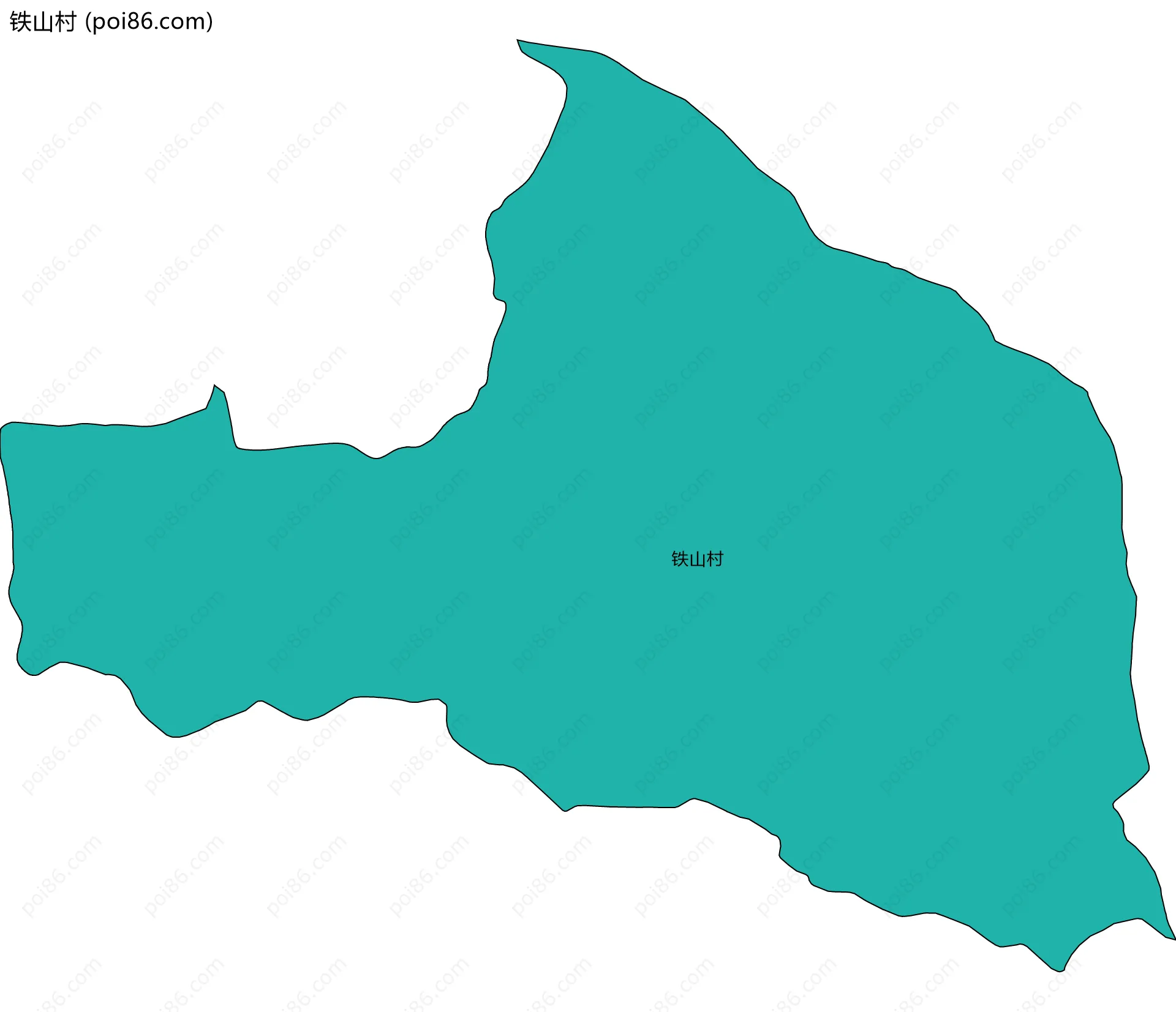 铁山村边界地图