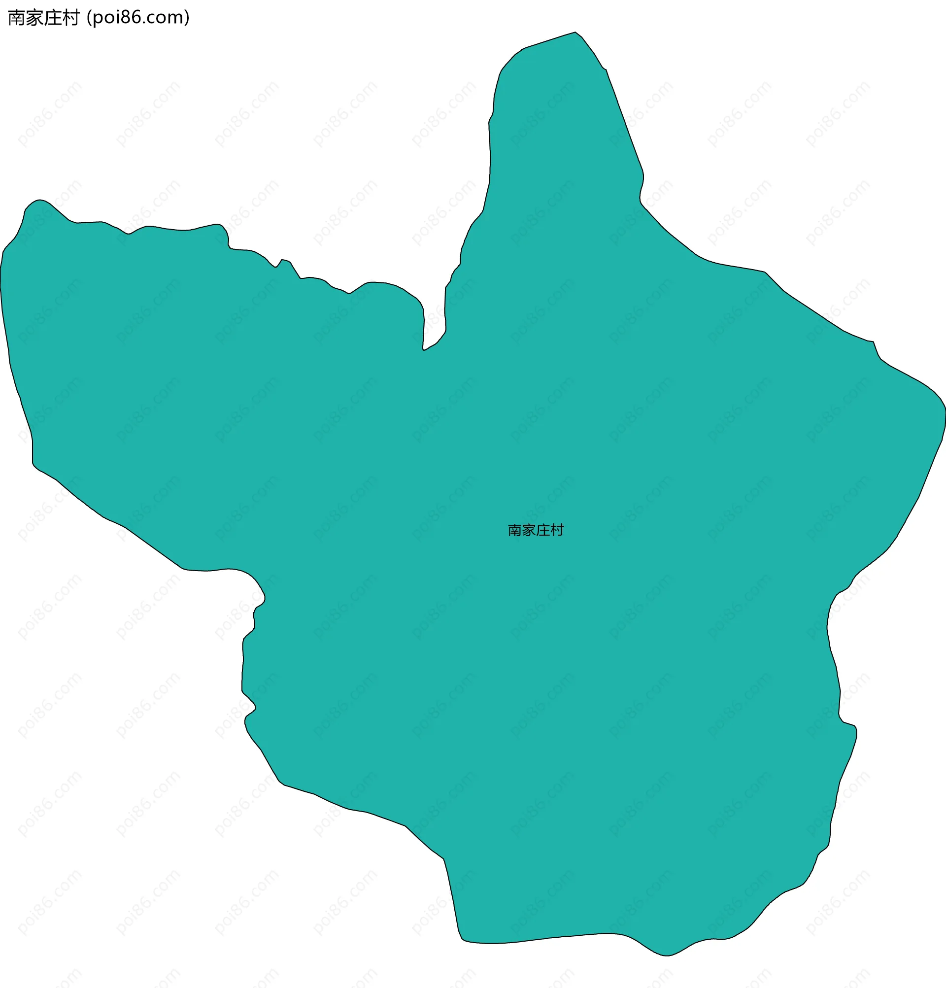 南家庄村边界地图