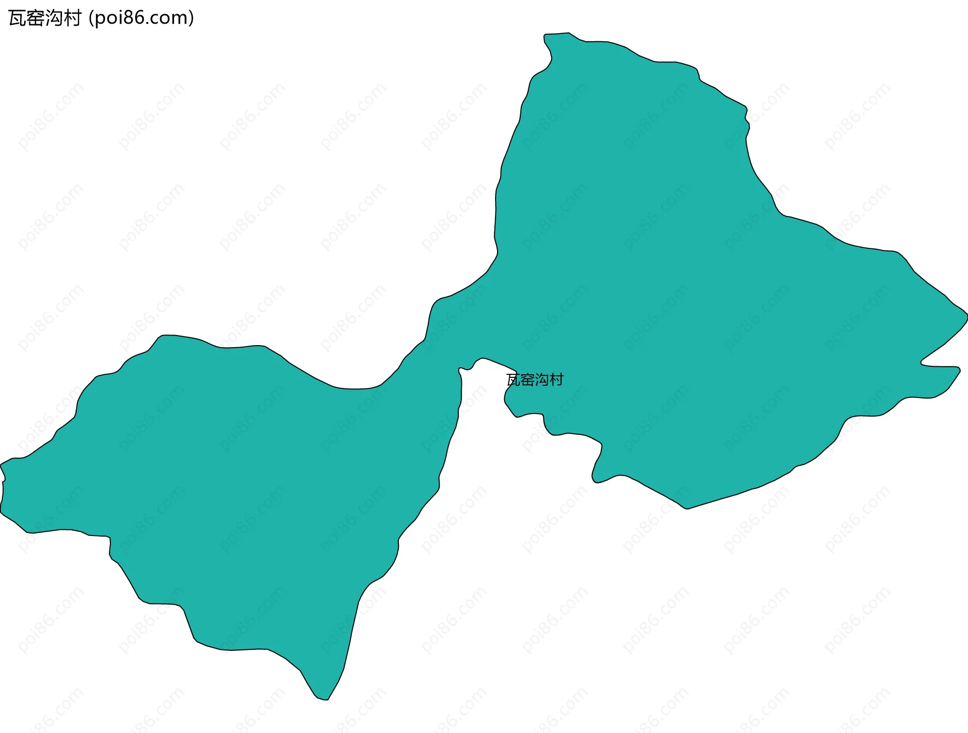 瓦窑沟村边界地图