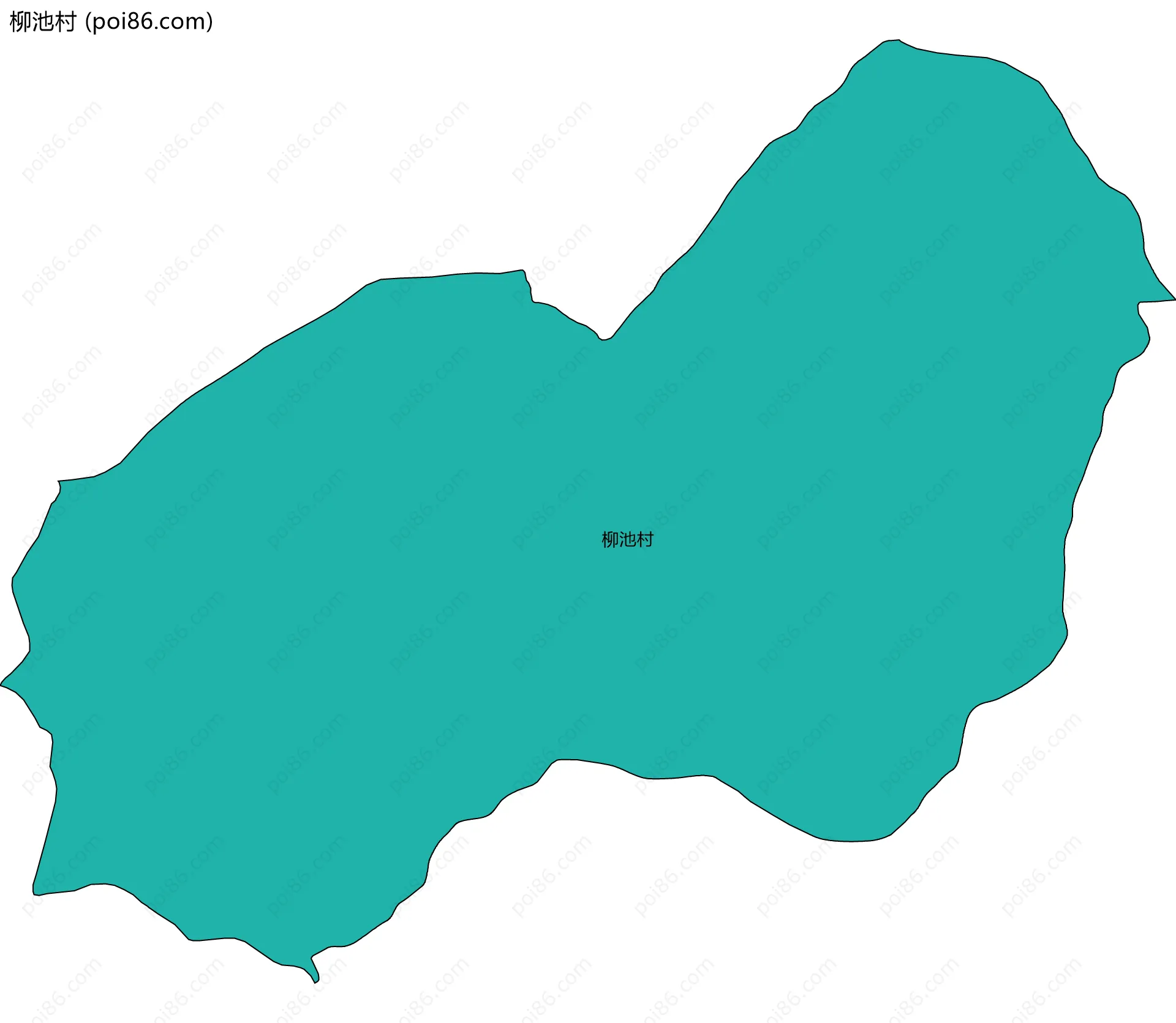 柳池村边界地图