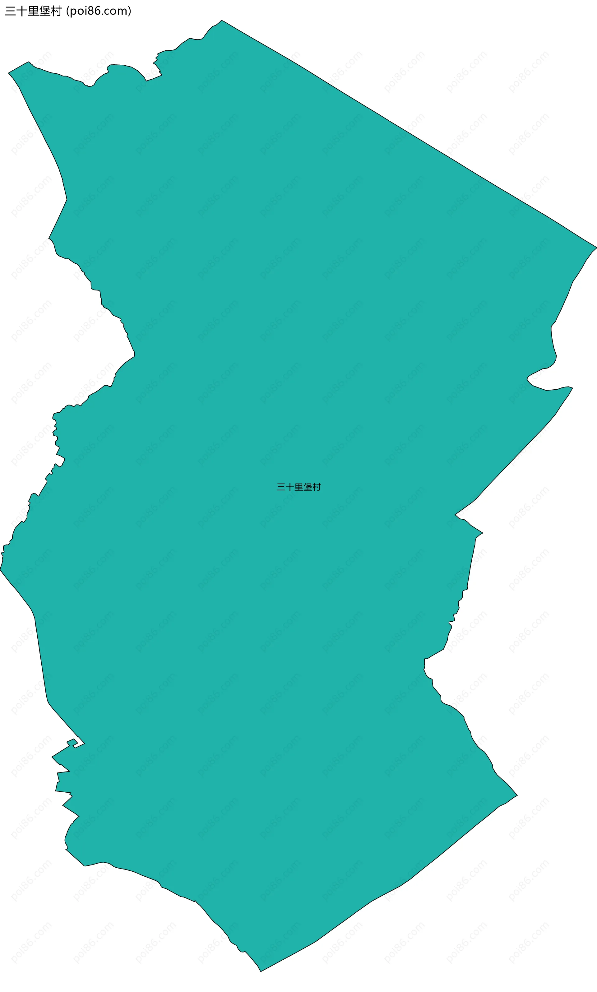 三十里堡村边界地图