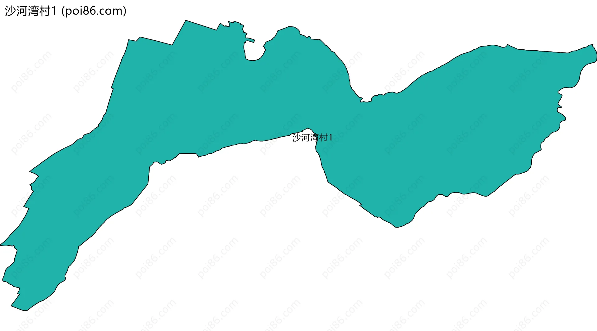 沙河湾村1边界地图