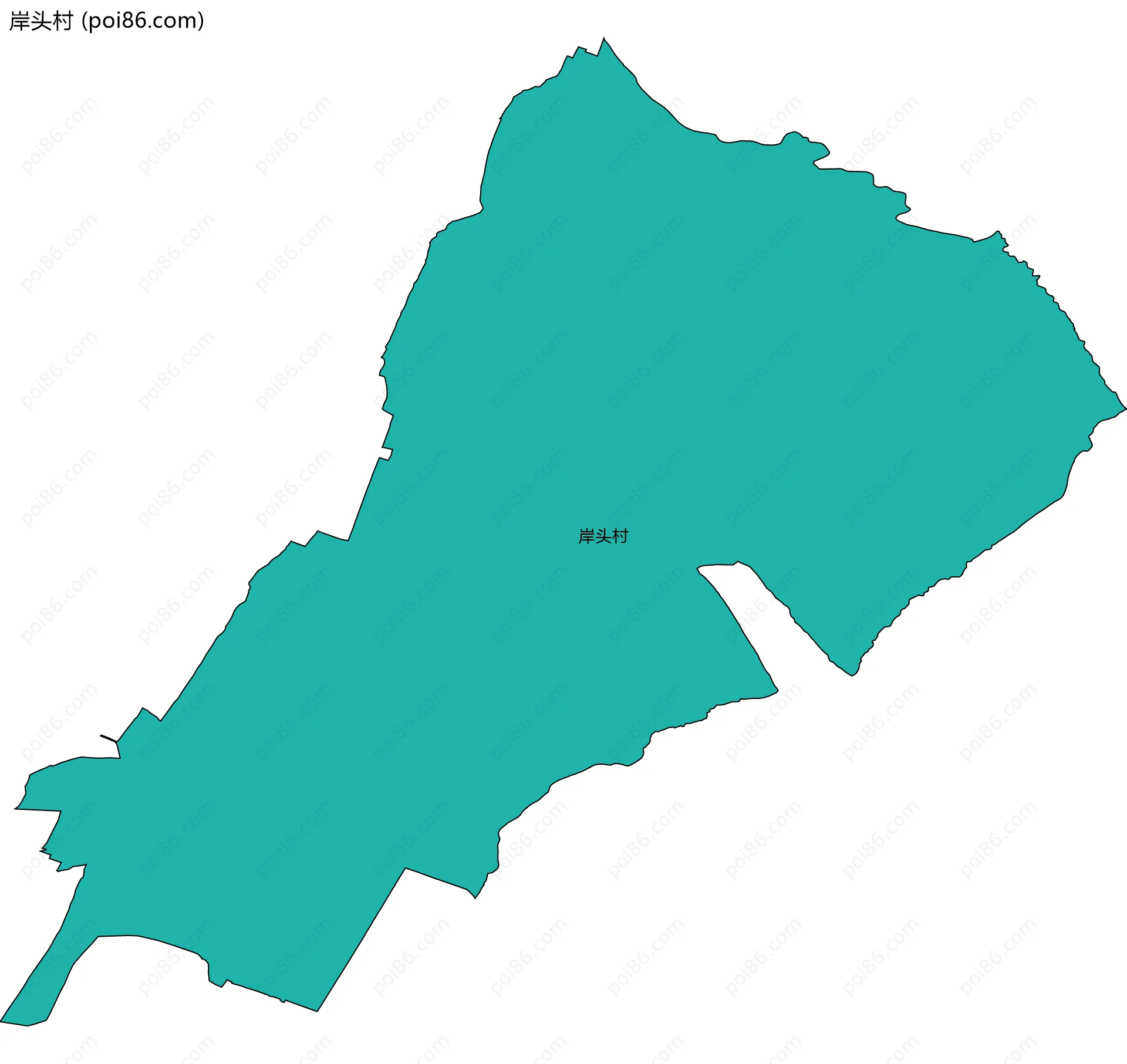 岸头村边界地图