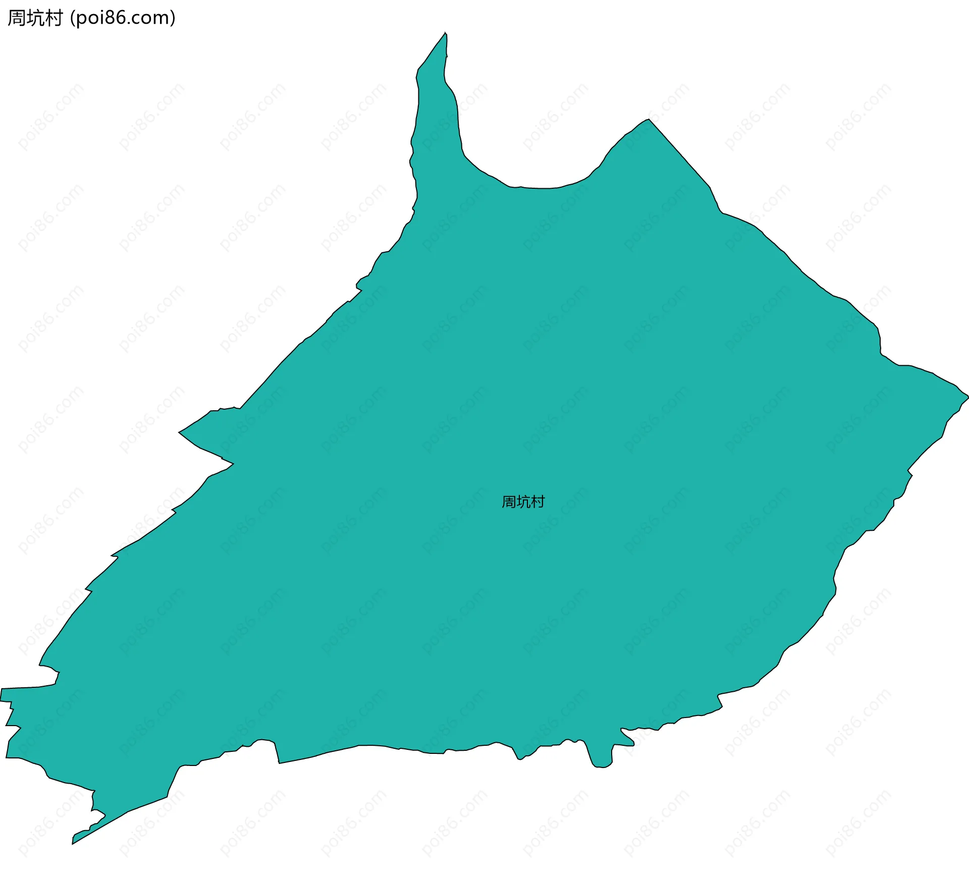 周坑村边界地图