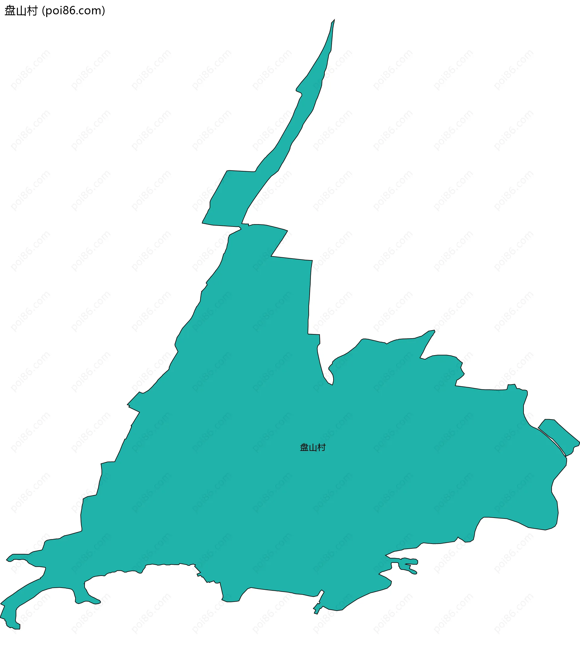 盘山村边界地图