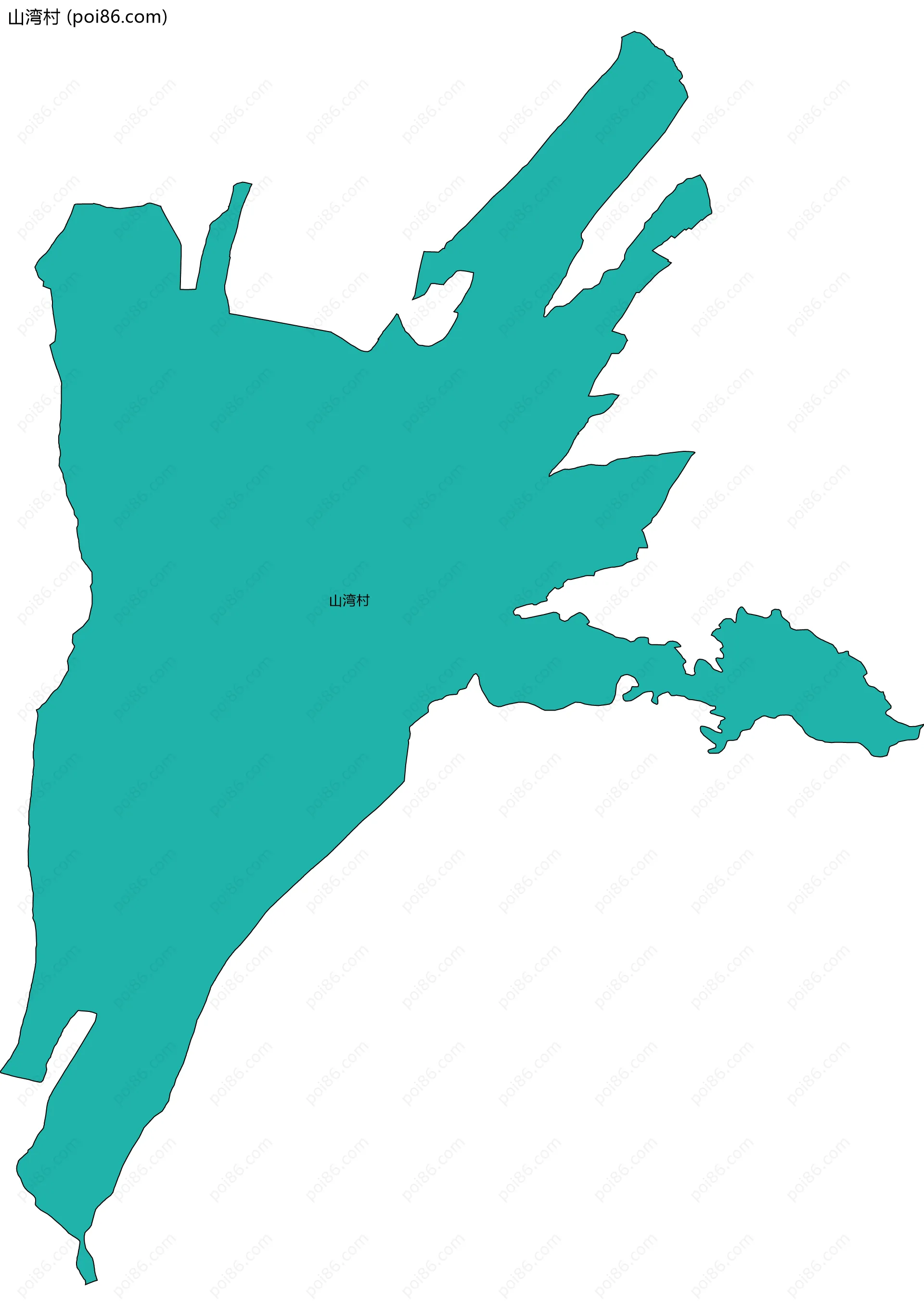 山湾村边界地图