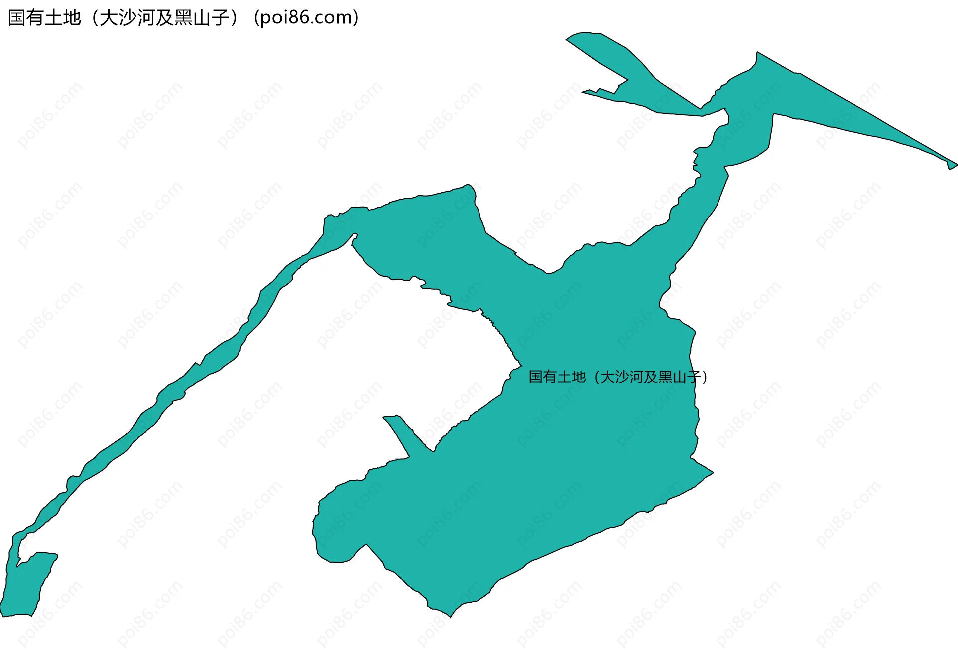 国有土地（大沙河及黑山子）边界地图