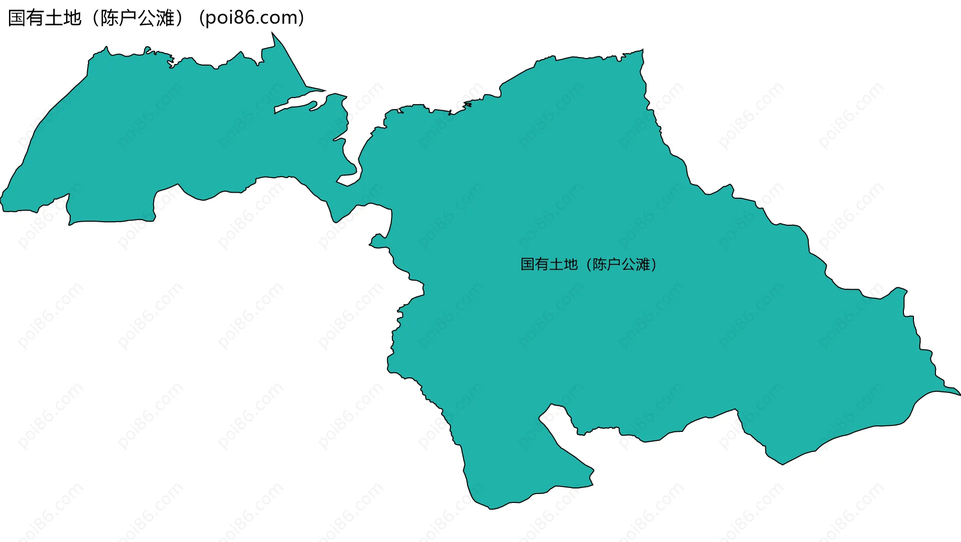 国有土地（陈户公滩）边界地图