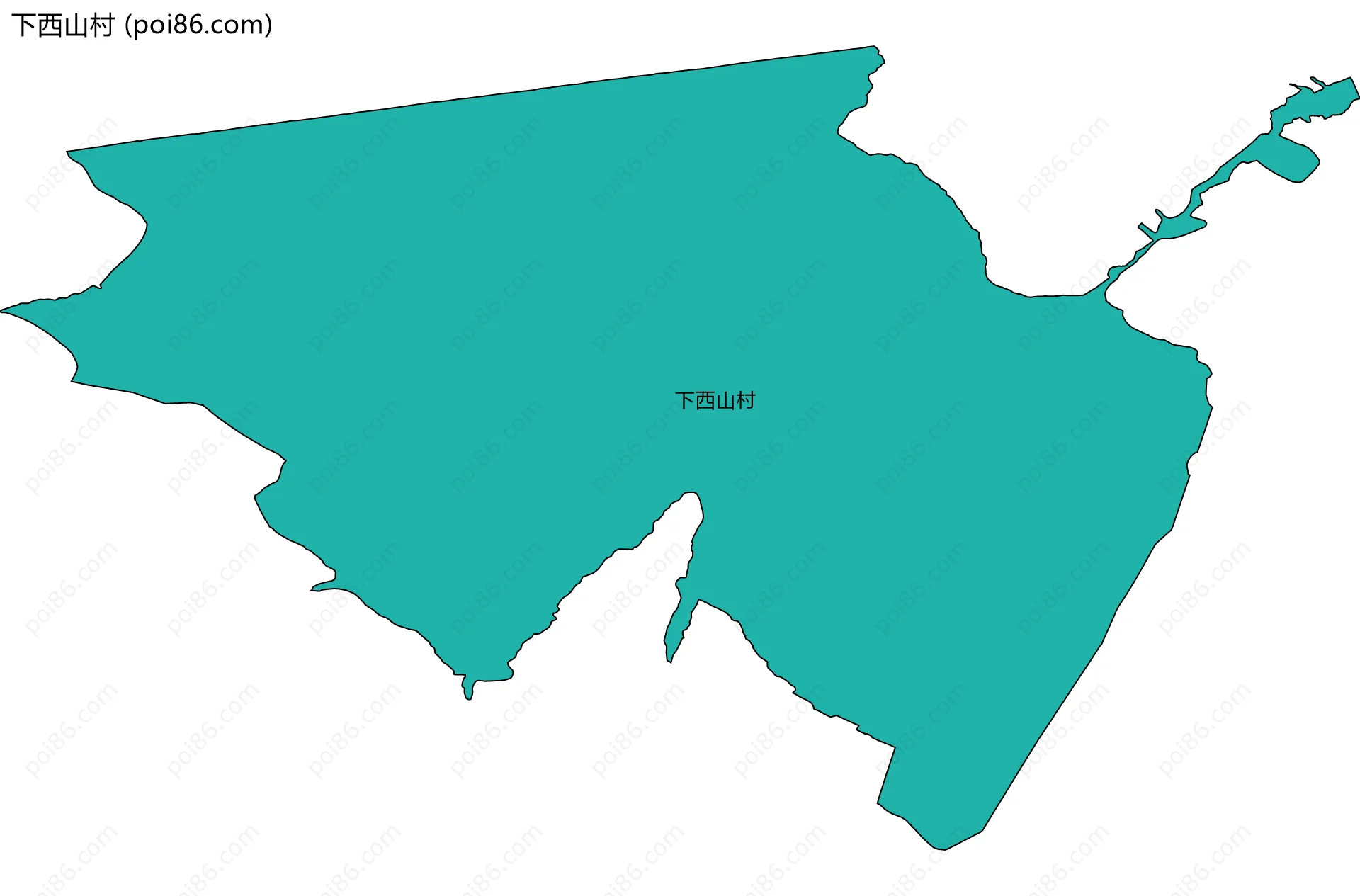 下西山村边界地图