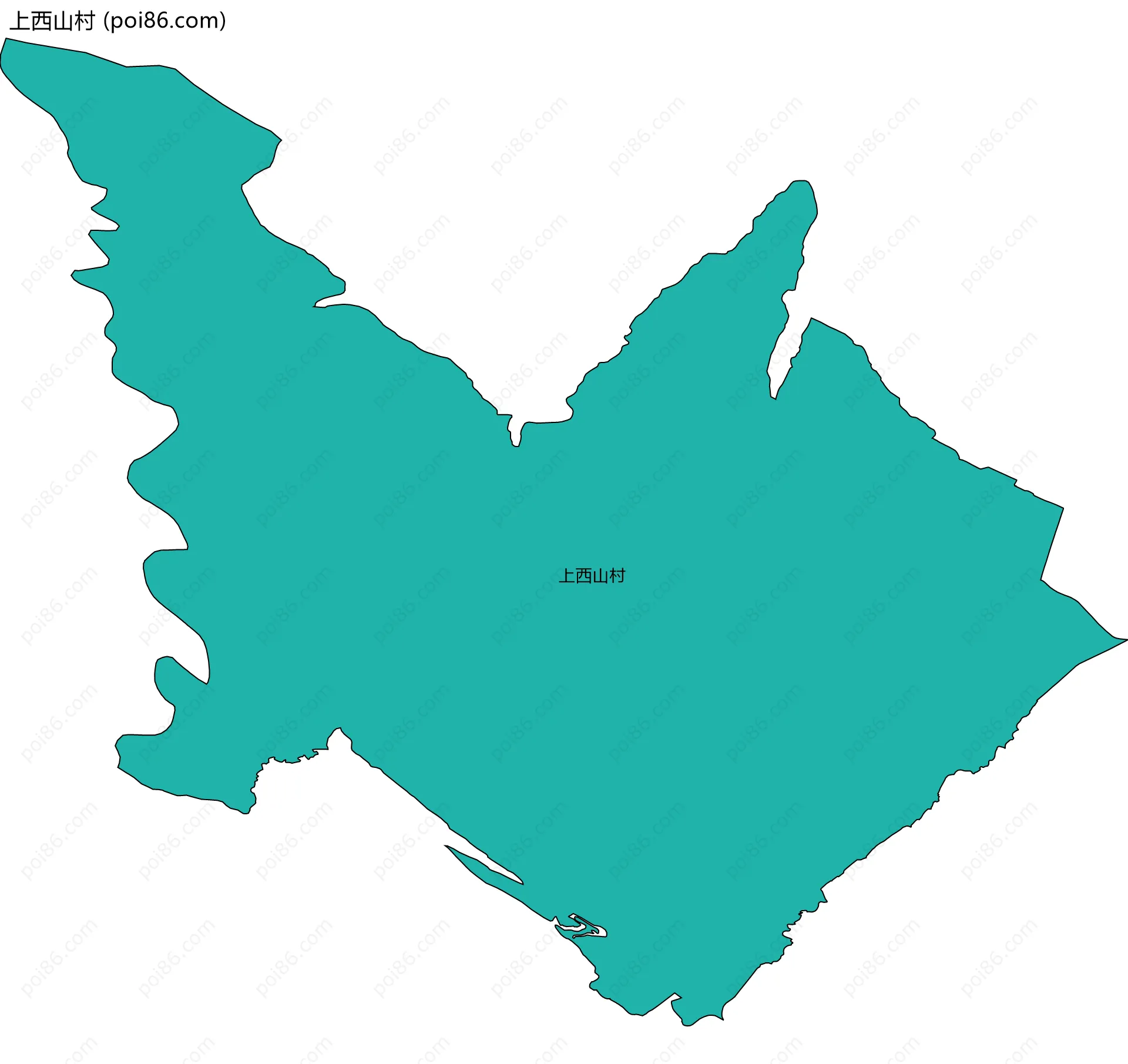 上西山村边界地图