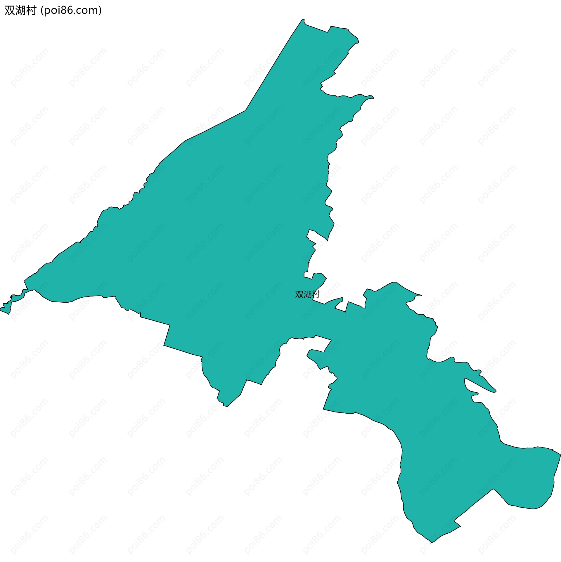 双湖村边界地图