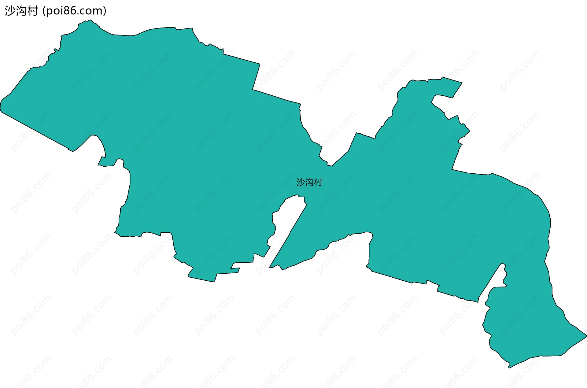 沙沟村边界地图