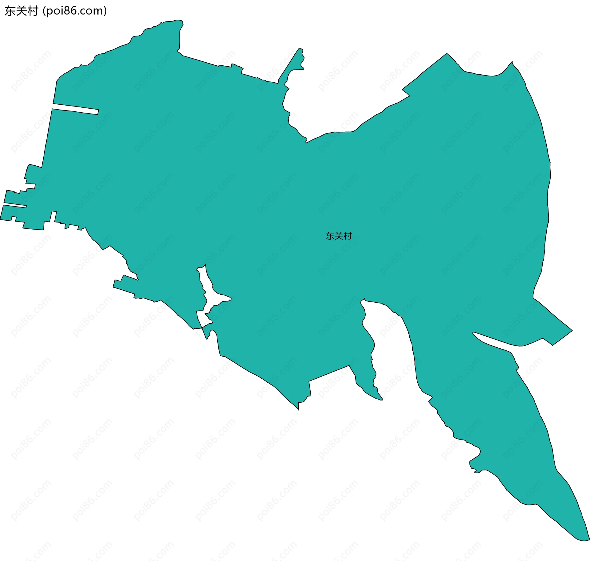 东关村边界地图