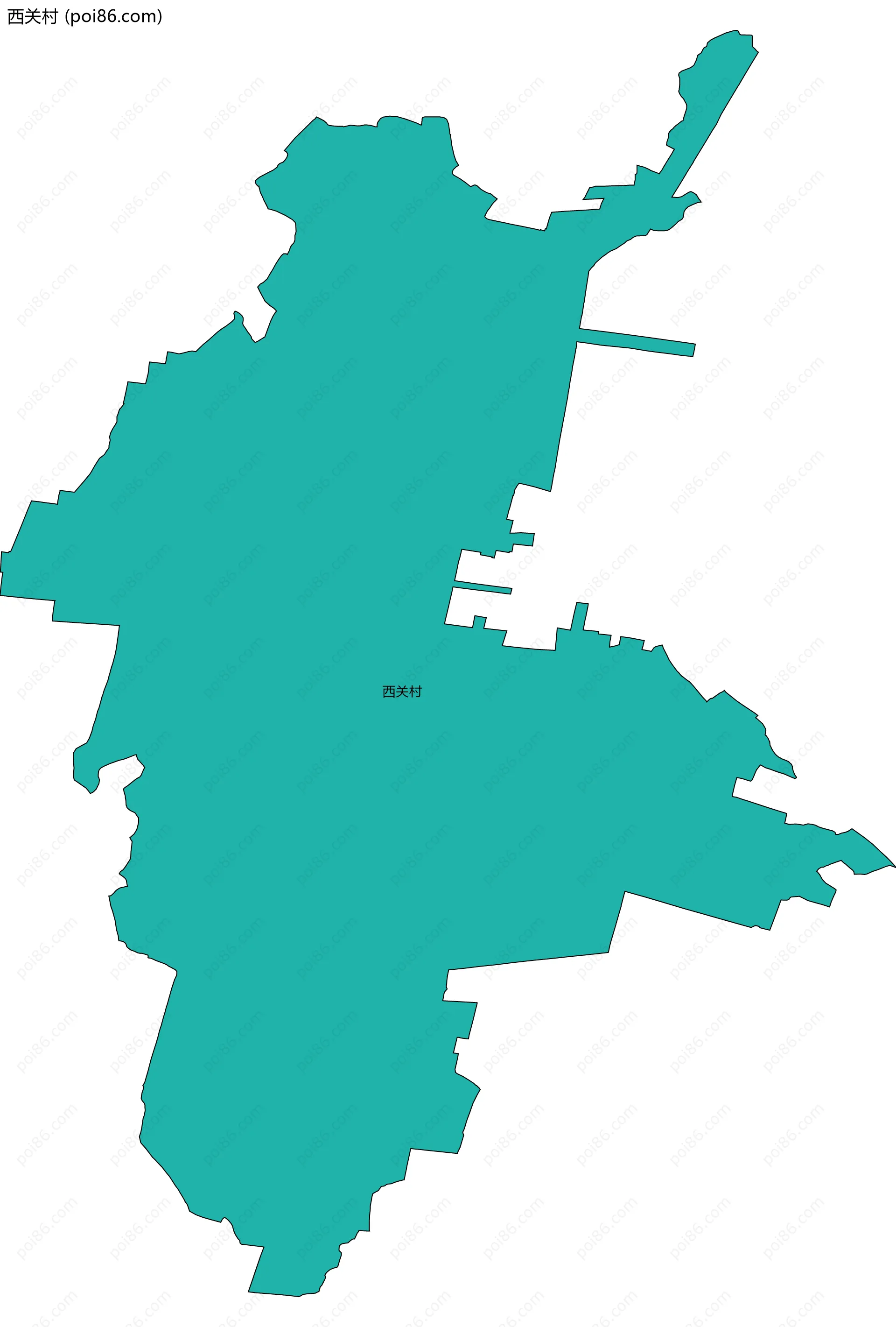西关村边界地图