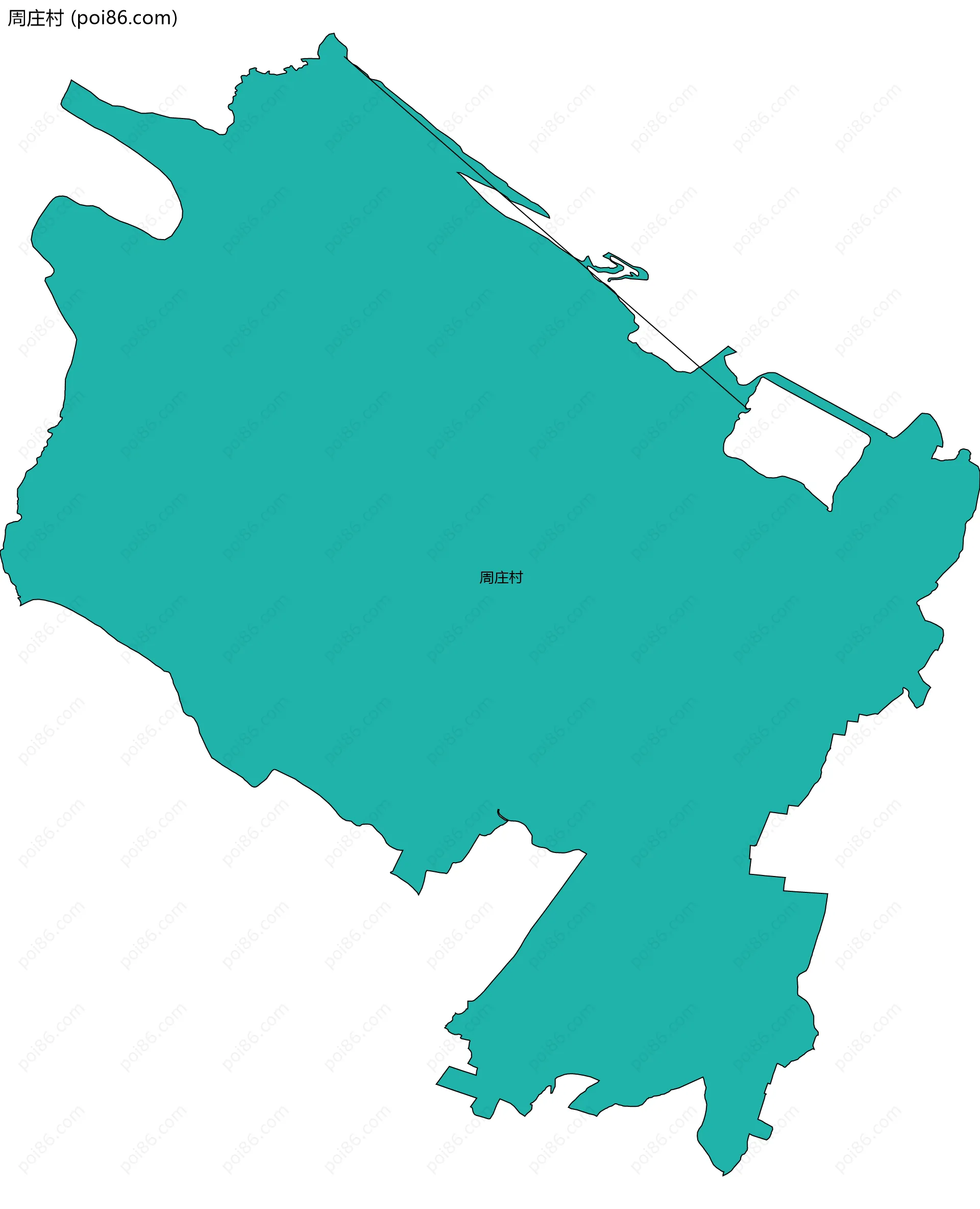 周庄村边界地图