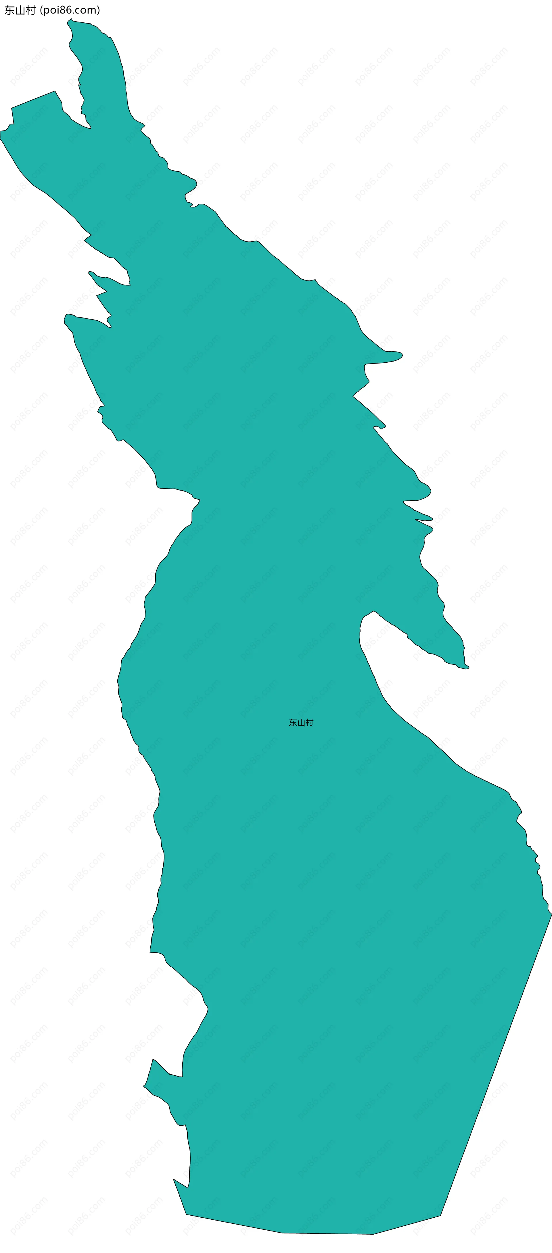 东山村边界地图