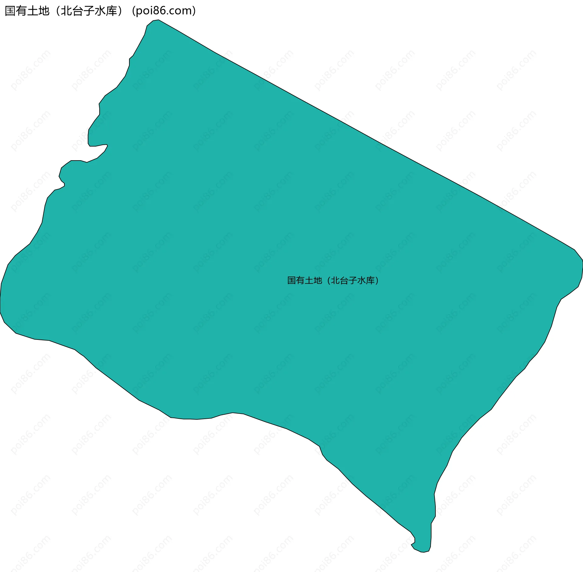 国有土地（北台子水库）边界地图