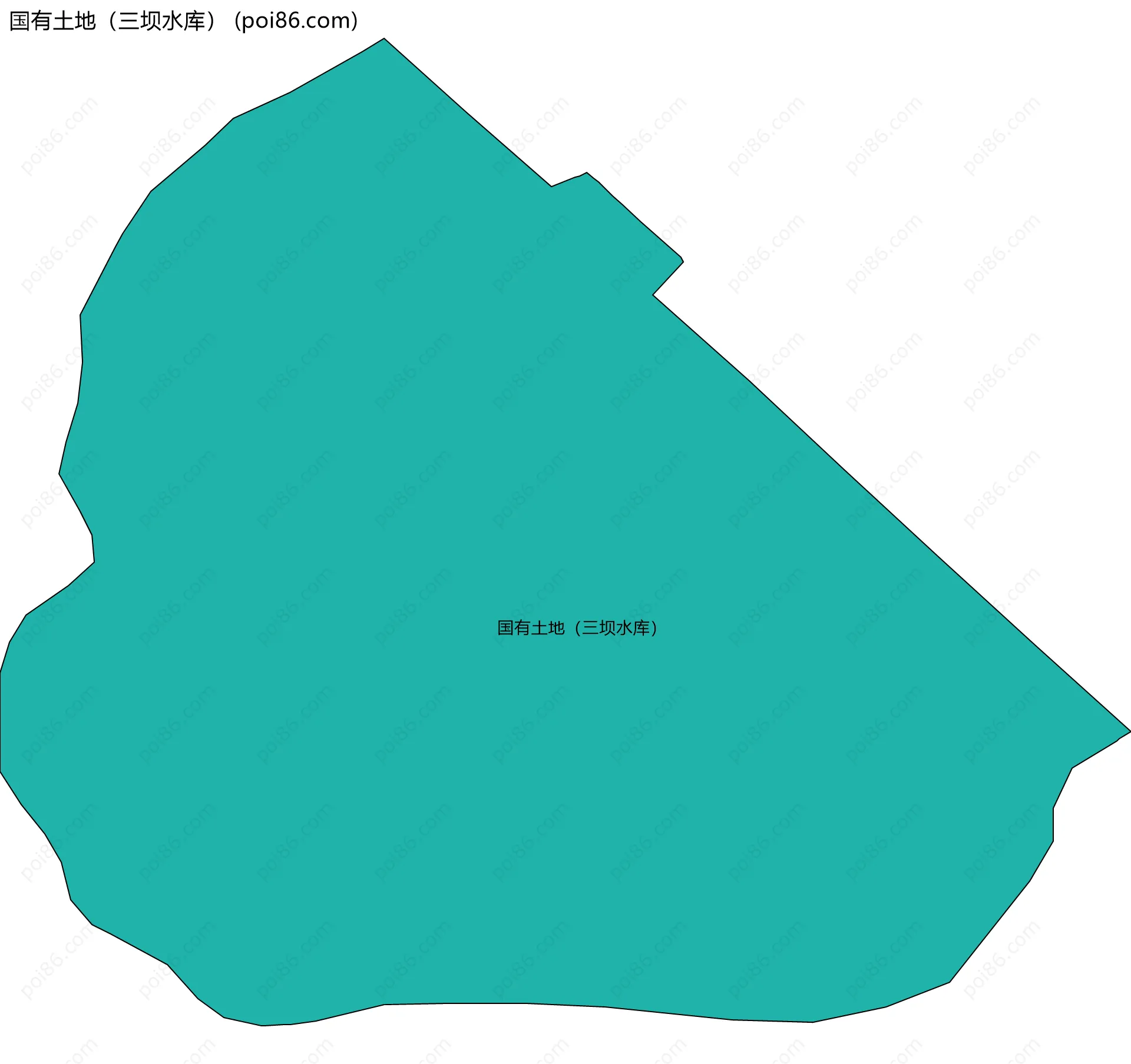 国有土地（三坝水库）边界地图