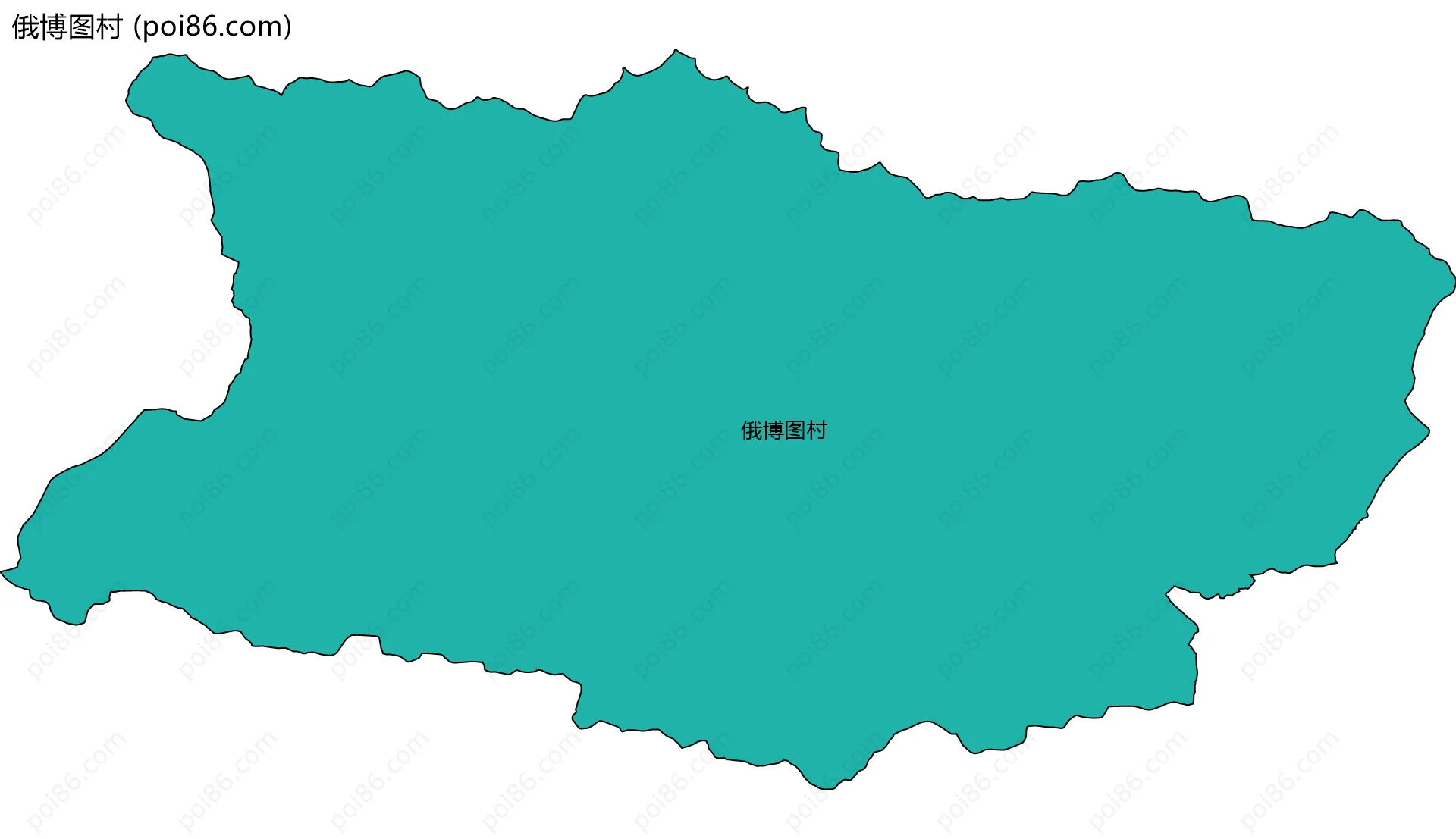 俄博图村边界地图