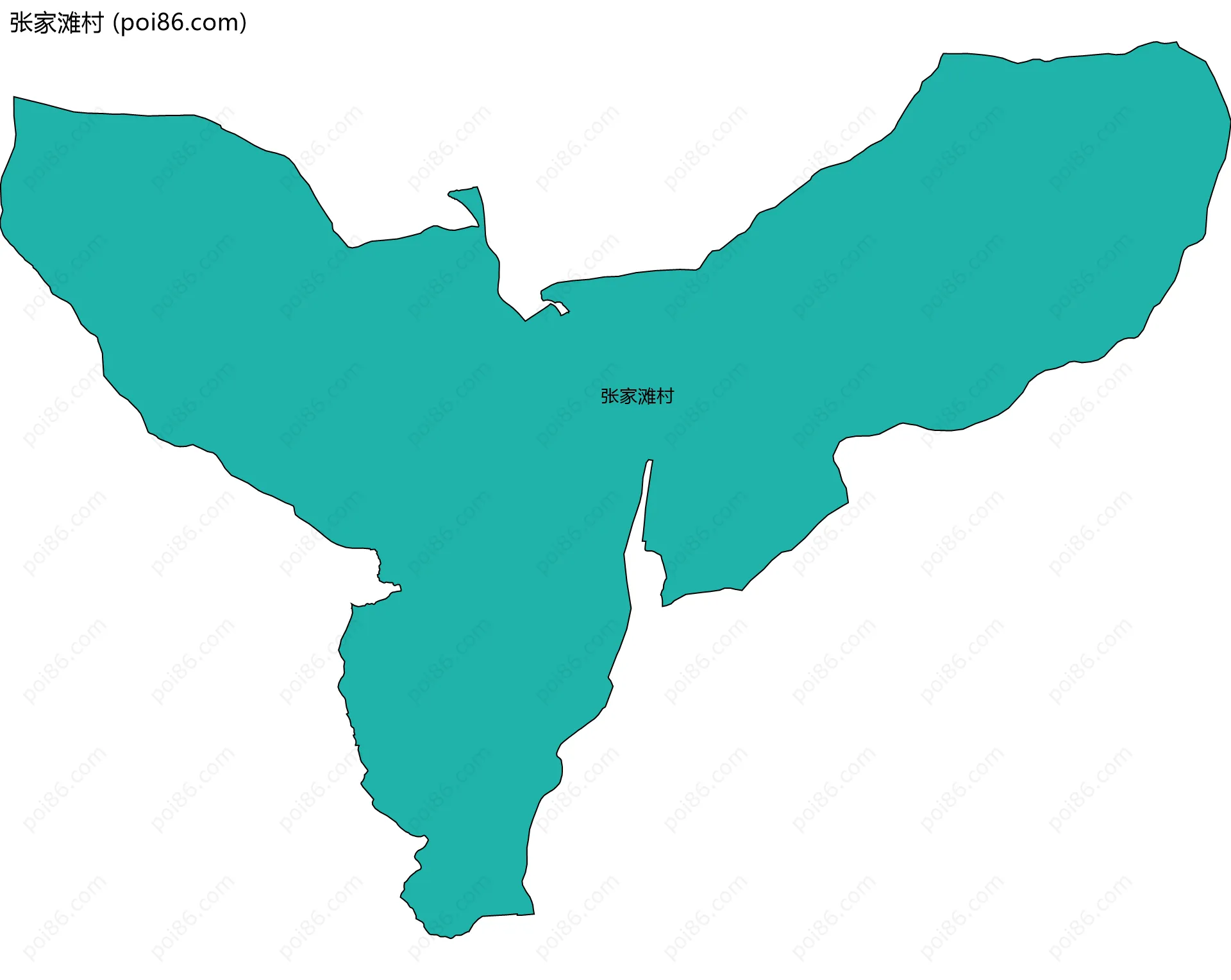 张家滩村边界地图