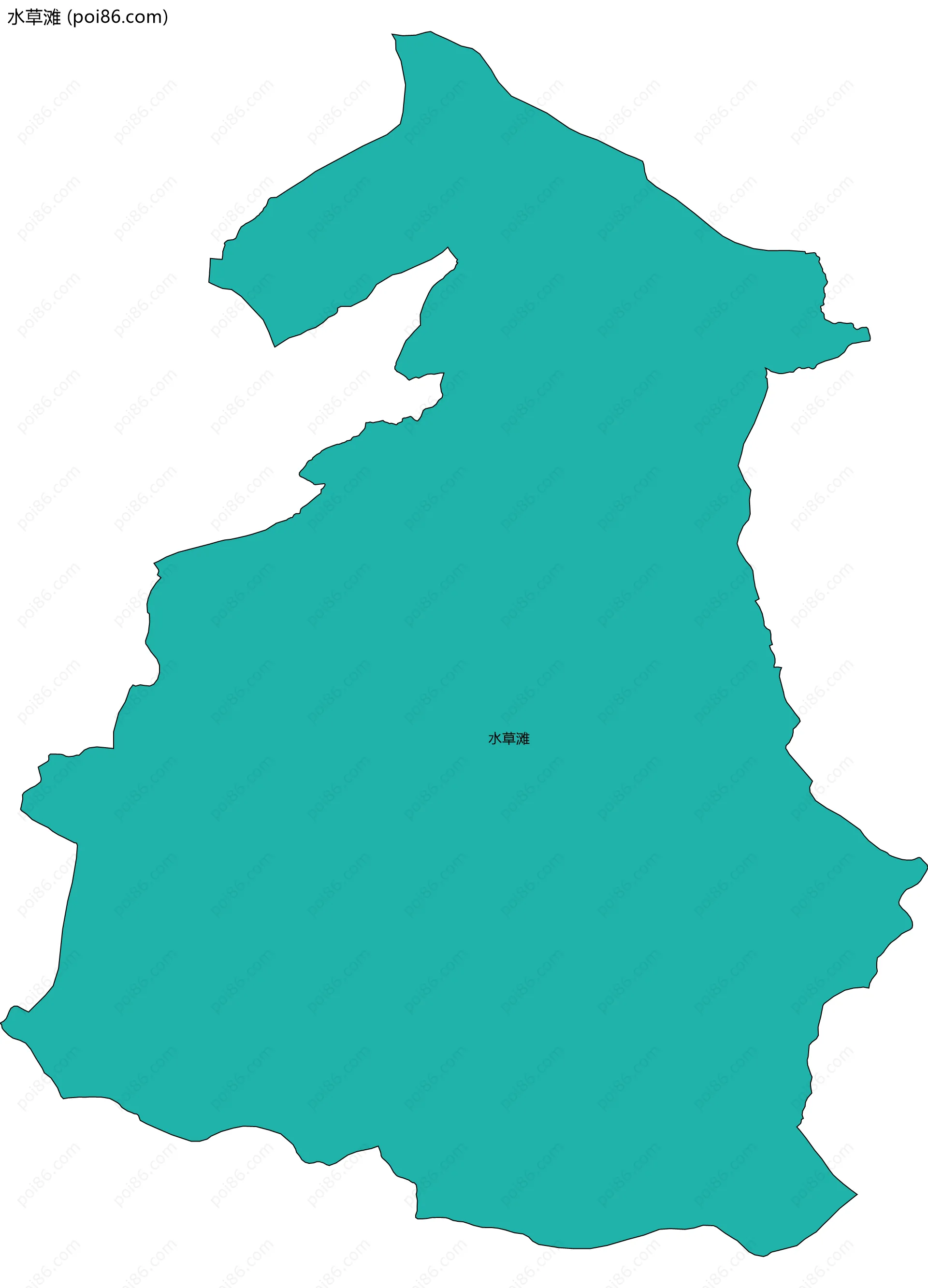 水草滩边界地图