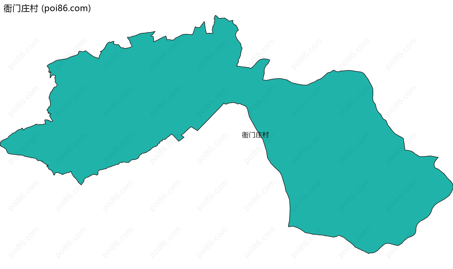 衙门庄村边界地图