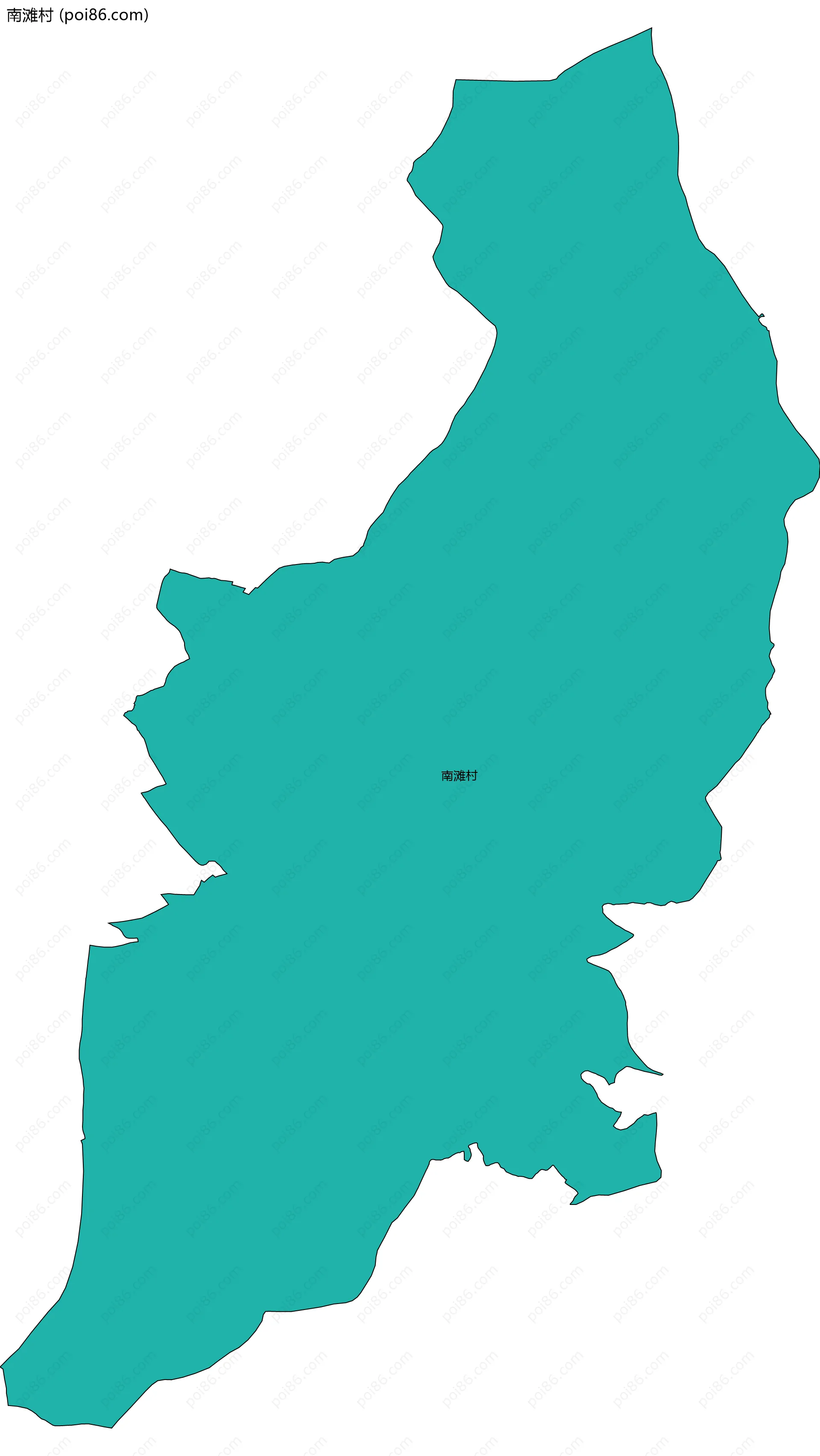 南滩村边界地图