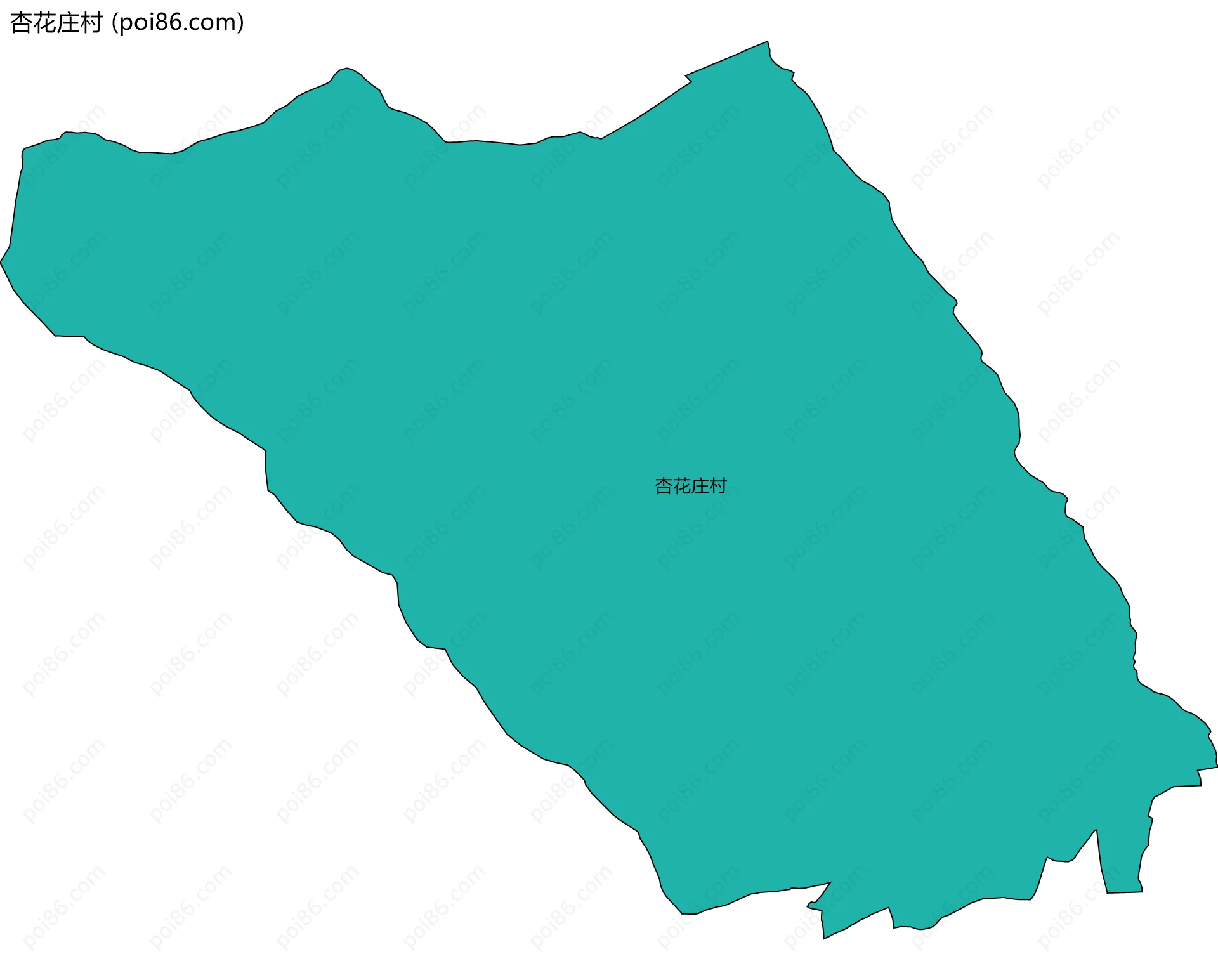 杏花庄村边界地图