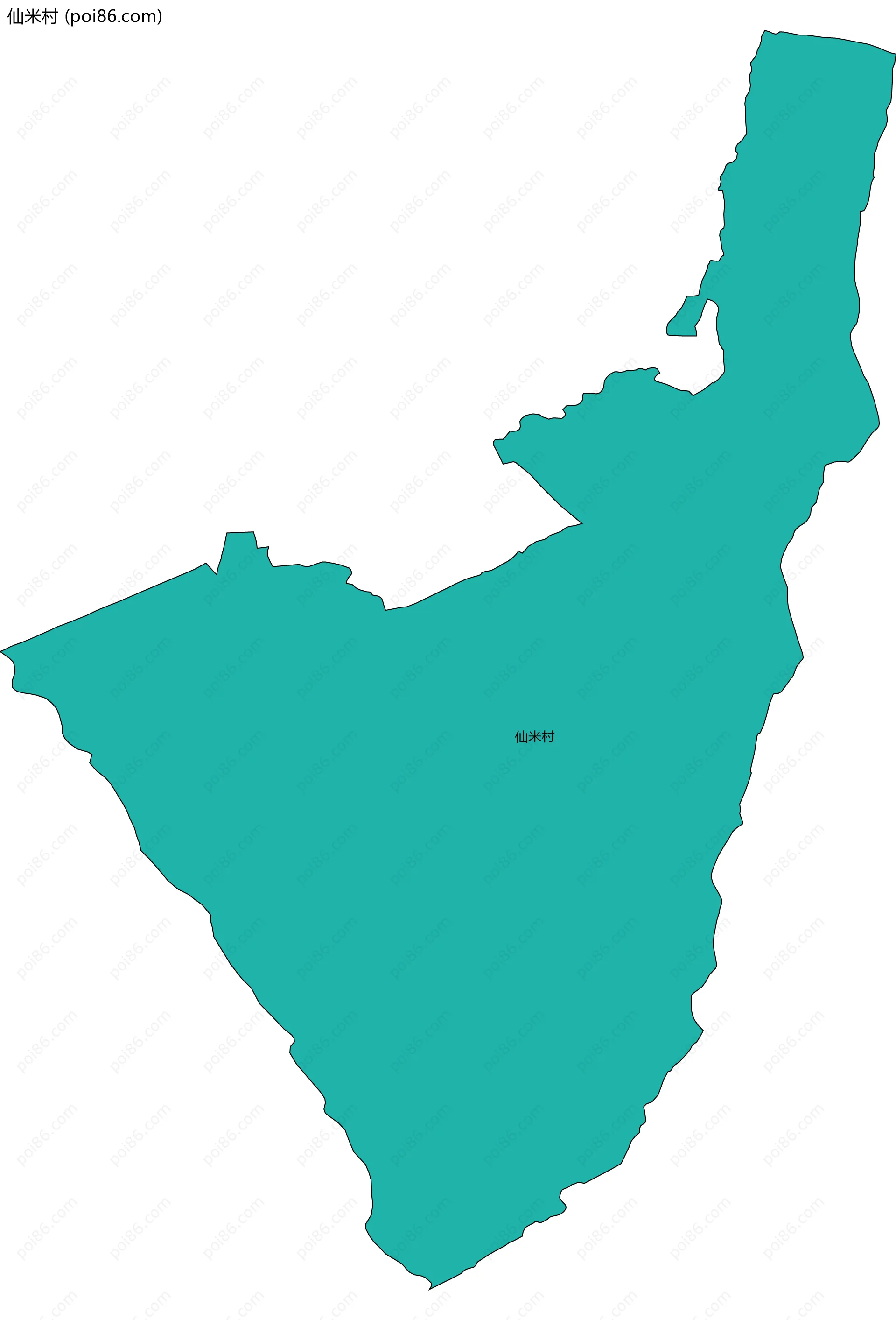 仙米村边界地图
