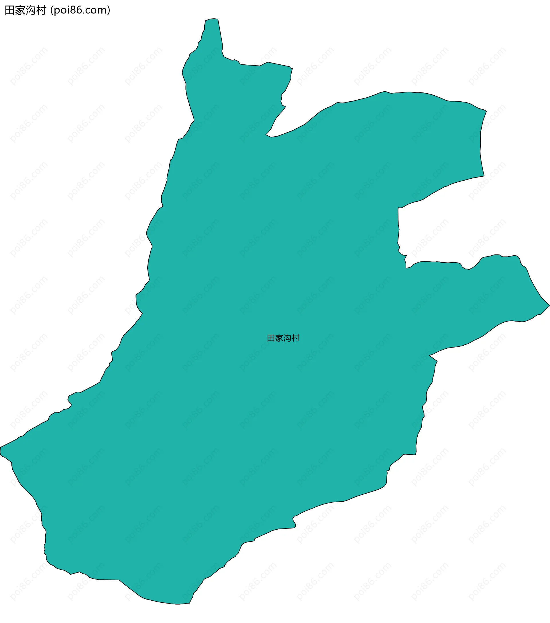 田家沟村边界地图