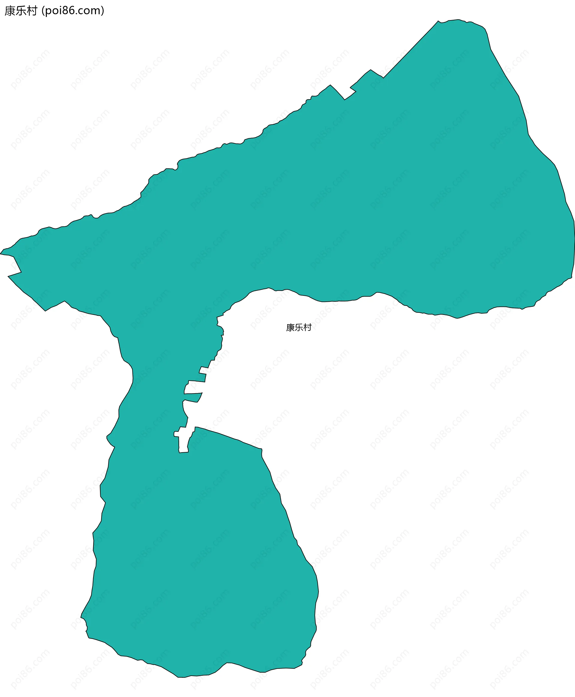 康乐村边界地图