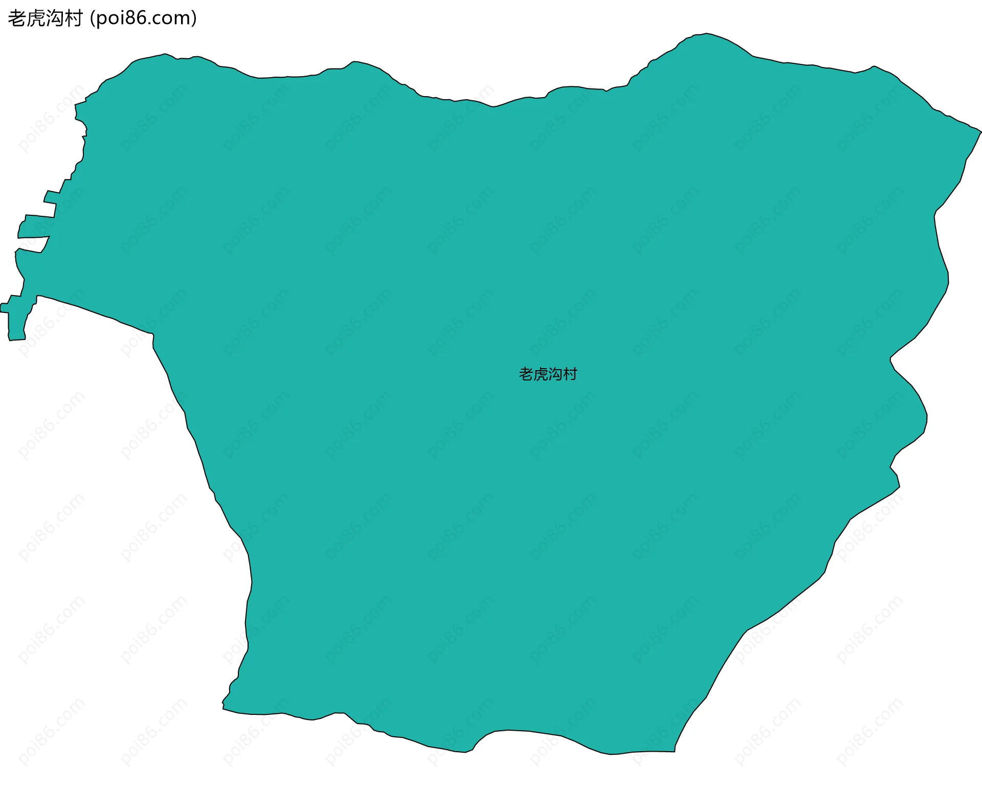 老虎沟村边界地图