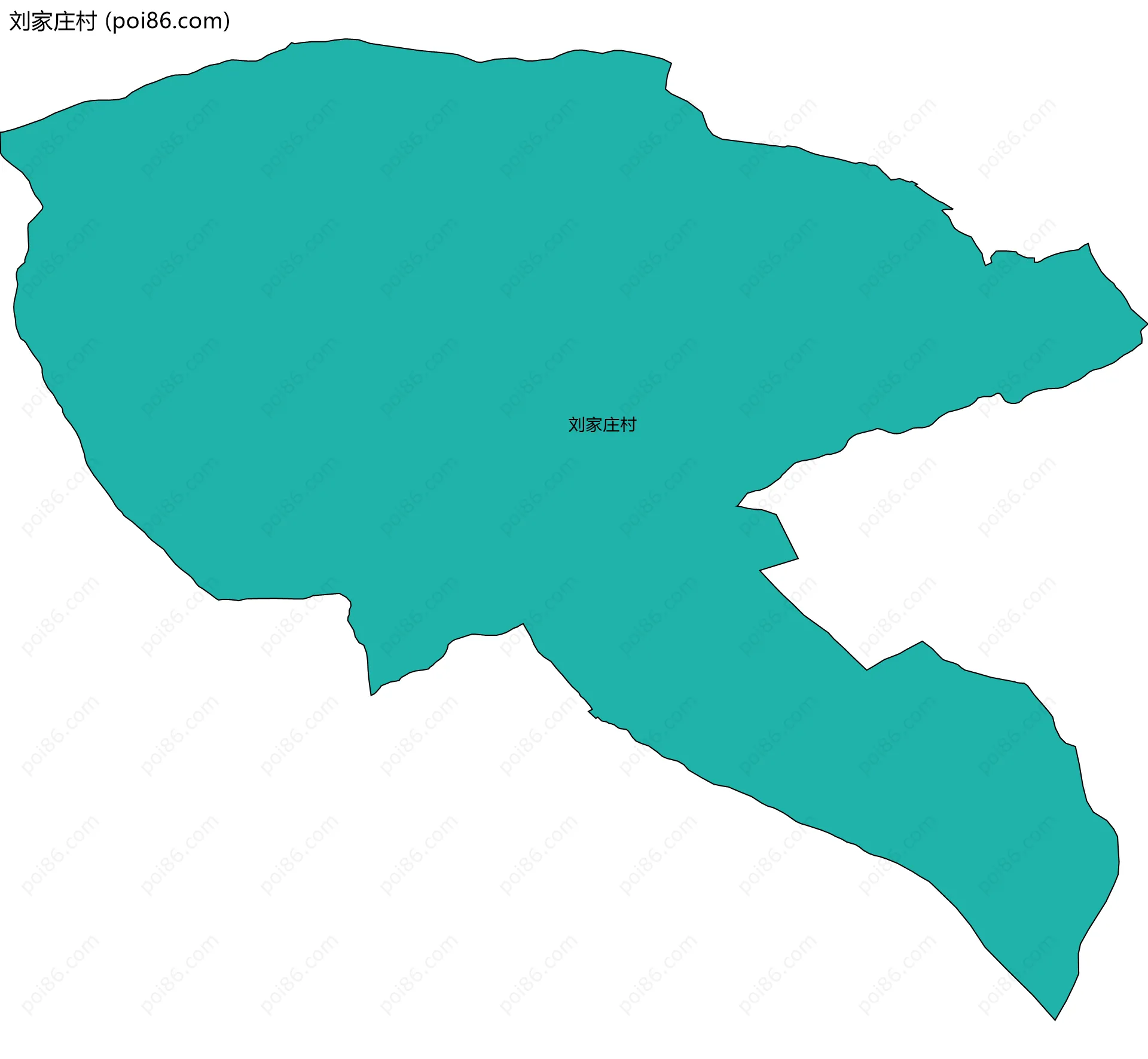 刘家庄村边界地图