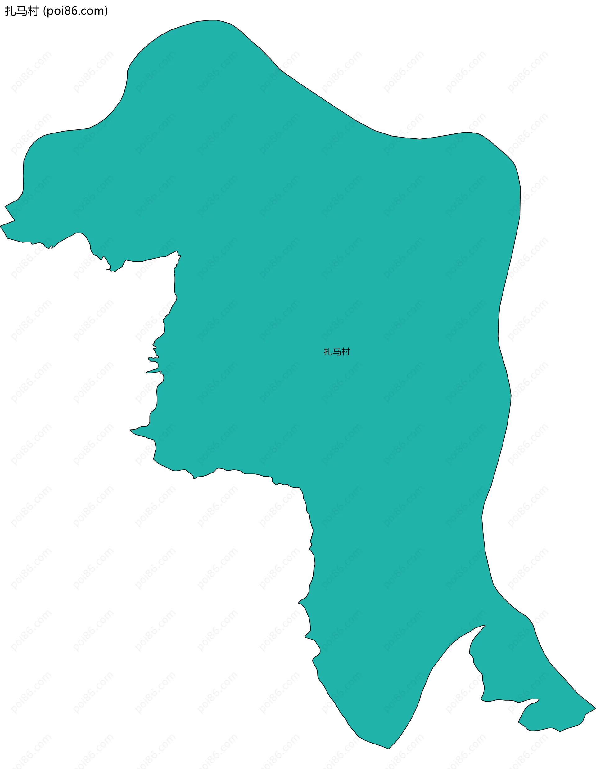扎马村边界地图